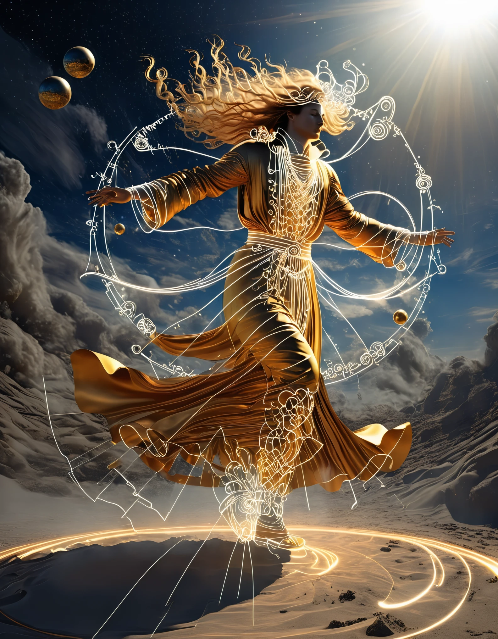 Magic formation, 3D renderings, mysterious geometry, sharp focus, (transparent ghost faced magician floating in front of the twelve zodiac magic formation),red extra long hair， beautiful witch with nine arms, each dragging various zodiac symbols, magic ball, crow, orange cat, exceptionally charming sapphire blue eyes, robe, crow, orange cat, clear Mobius ring, collapse of heaven and earth, clear magic symbols, combined magic formation, summoning, Complex combination rituals such as material and non-material transformation, gold cultivation, etc., using the Mike Winckelman style, surrealism, surrealism, surreal digital art, Visual Exaggeration, Nanopunk, Atompunk, Assembly, Circuit, Light Painting, Aries, etc, ♈ Hey Taurus, ♉ Hey Gemini, ♊ Hey, Cancer, ♋ Hey, Scorpio, ♏ Hey, Libra, ♎ Ah, Virgo, ♍ Hey Leo, ♌ Ah, Sagittarius ♐ Hey Capricornus, ♑ Ah, Aquarius, ♒ Hey, Pisces, ♓ Um, Unreal engine, octane render, V-Ray, high detail, high quality, high resolution, surrealism, 16K, super wide angle, satellite view, biomedical science

