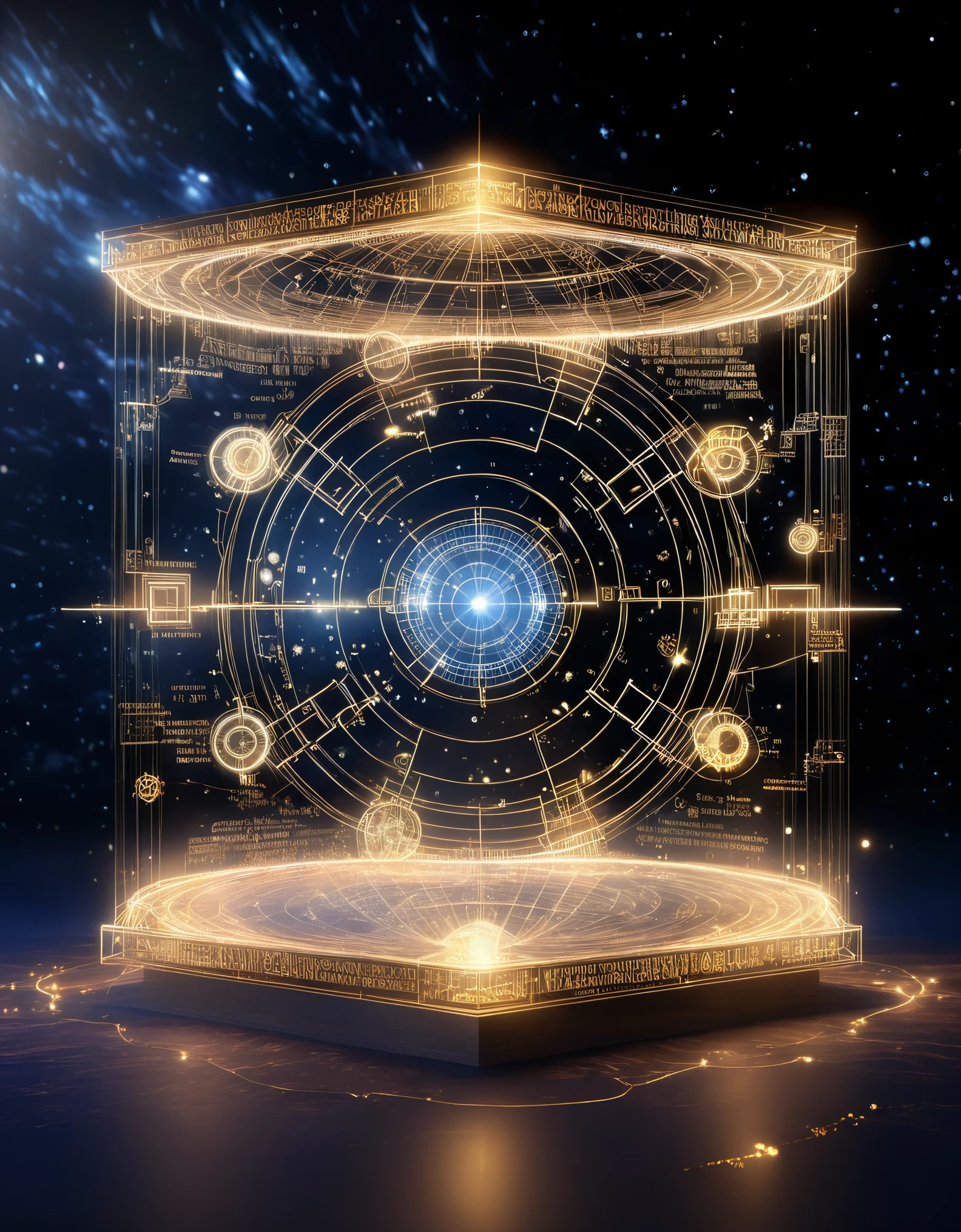 3D rendering of Magic array, sacred geometry, sharp focus, (floating transparent ghost magician face suspended in front of 12 constellations magic array), mobius ring, heaven and earth collapse, combination type magic array, summoning and material and non-material conversion and gold practice and other complex combination ceremony,in the style of mike winkelmann,Surreal,Surrealism,Impossible,Visual Exaggeration, Nanopunk,Atompunk, Assemblage ,Circuit,Light Painting,Aries, ♈︎,Taurus, ♉︎,Gemini, ♊︎,Cancer, ♋︎,Scorpio, ♏︎,Libra, ♎︎,Virgo, ♍︎,Leo, ♌︎,Sagittarius, ♐︎,Capricornus, ♑︎,Aquarius, ♒︎,Pisces, ♓︎,Unreal engine,octane render,V-Ray,high detail,hyper quality,high resolution,surrealism,16K,super wide angle,satellite view,bioluminescence,