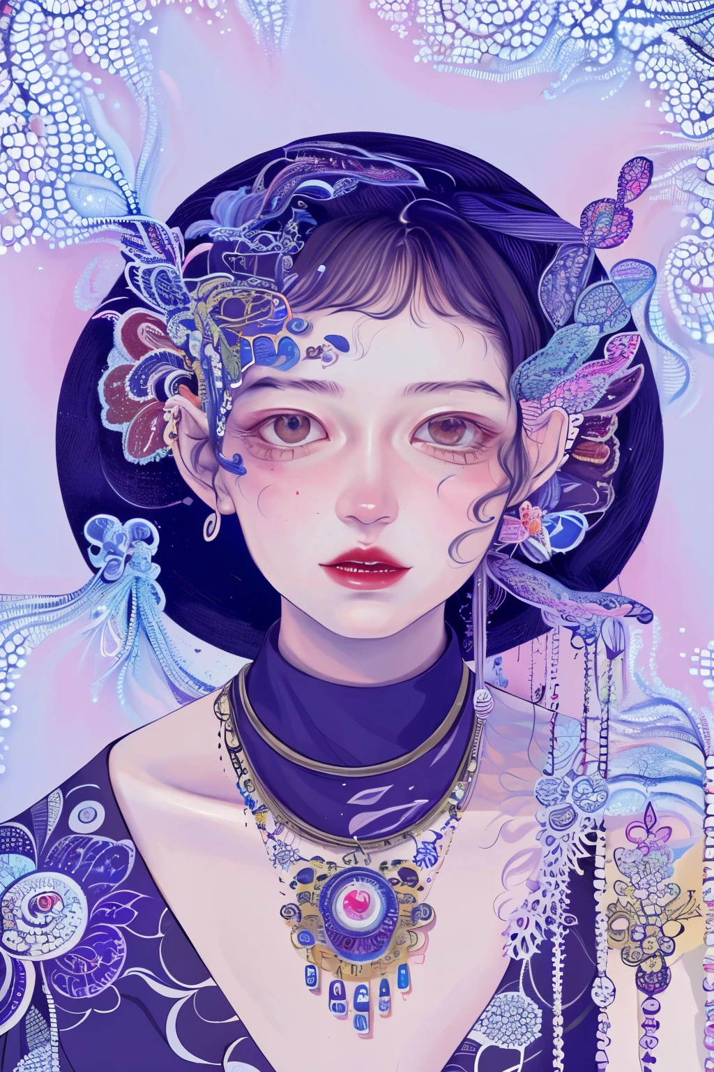 (masterpiece, top quality, best quality, official art, beautiful and aesthetic:1.2), (1girl), extreme detailed,(fractal art:1.3),colorful,highest detailed