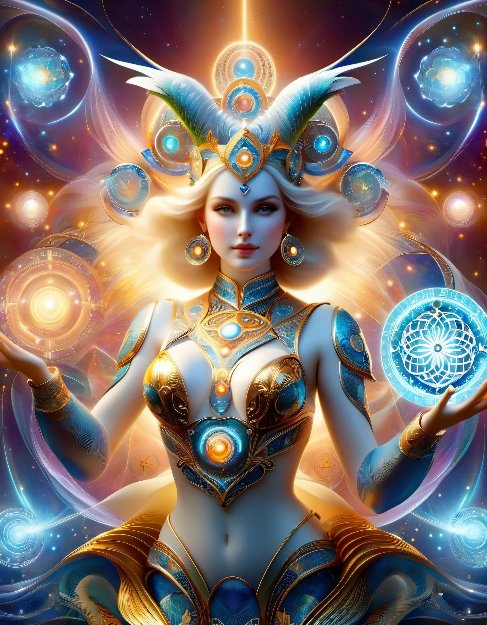 3D rendering of Magic array, sacred geometry, sharp focus,,in the style of mike winkelmann,in the style of rolf armstrong: fractal,by alberto vargas and h.r. giger,Magic Realism,Classical Realism,Surreal,Surrealism,Imagined,Science Fiction,From Another Realm,Impossible,Visual Exaggeration, Postcyberpunk,Nanopunk,Atompunk, Assemblage ,Circuit,Hedge Trimming,Light Painting,Aries, ♈︎,Taurus, ♉︎,Gemini, ♊︎,Cancer, ♋︎,Scorpio, ♏︎,Libra, ♎︎,Virgo, ♍︎,Leo, ♌︎,Sagittarius, ♐︎,Capricornus, ♑︎,Aquarius, ♒︎,Pisces, ♓︎,Unreal engine,octane render,V-Ray,high detail,hyper quality,high resolution,surrealism,16K,super wide angle,A bird's-eye view,aerial view,bioluminescence,