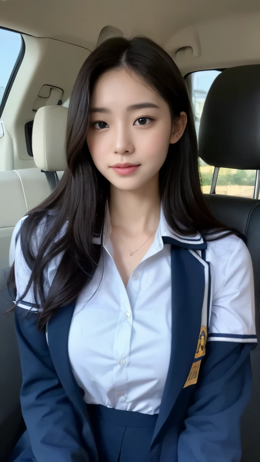light clothing、formal attire、night景、light、blue eyes、blonde、full body photo、(look to the side),(side shot),sexy face、long straight hair_hair reaching down to waist、 complete appearance、(((masterpiece)))、(perfect breasts),((best quality))、((超realistic))、成熟したfemale、成熟したfemale、aspect、very detailed、smile showing white teeth、Best image quality、Detailed image quality、beautiful、Europe, female, French, female Italian, Italian, The perfect smile、blue eyes、bijouterie, blue eyes, realistic, high resolution, glowing skin, (detailed face),bijouterie, , night, blue hair,blonde, wavy hair,attractive appearance, The perfect smile,(Air hostess),Cabin Attendant,Tight miniskirt,Perfect-fitting white short-sleeved shirt,All buttons on my shirt are undone.,Silk tie,inside the airplane