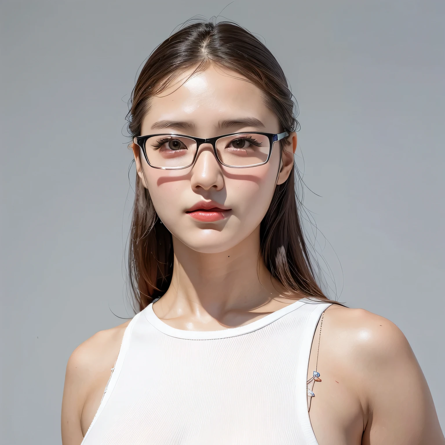 真实的South Korea美女,Beautifully, Realistic and realistic facial expressions,South Korea,20 year old woman with short hair,delicate face,South Korea美女,delicate face,