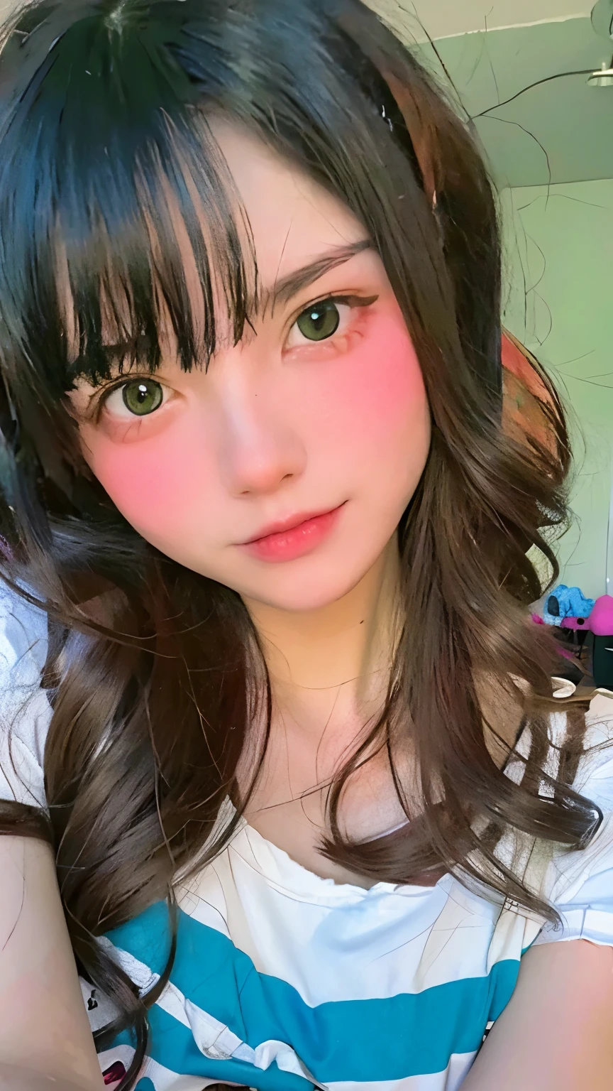 best image quality,(8k),surreal,最high quality,high quality,High resolution,high qualityな質感,high detail,beautiful,become familiar with,Upper body,body on knees,natural look、No expression、Detailed CG,detailed texture,realistic expression,distinctive eyes,24talent:1.7,masterpiece,in front,portrait photography,cute,