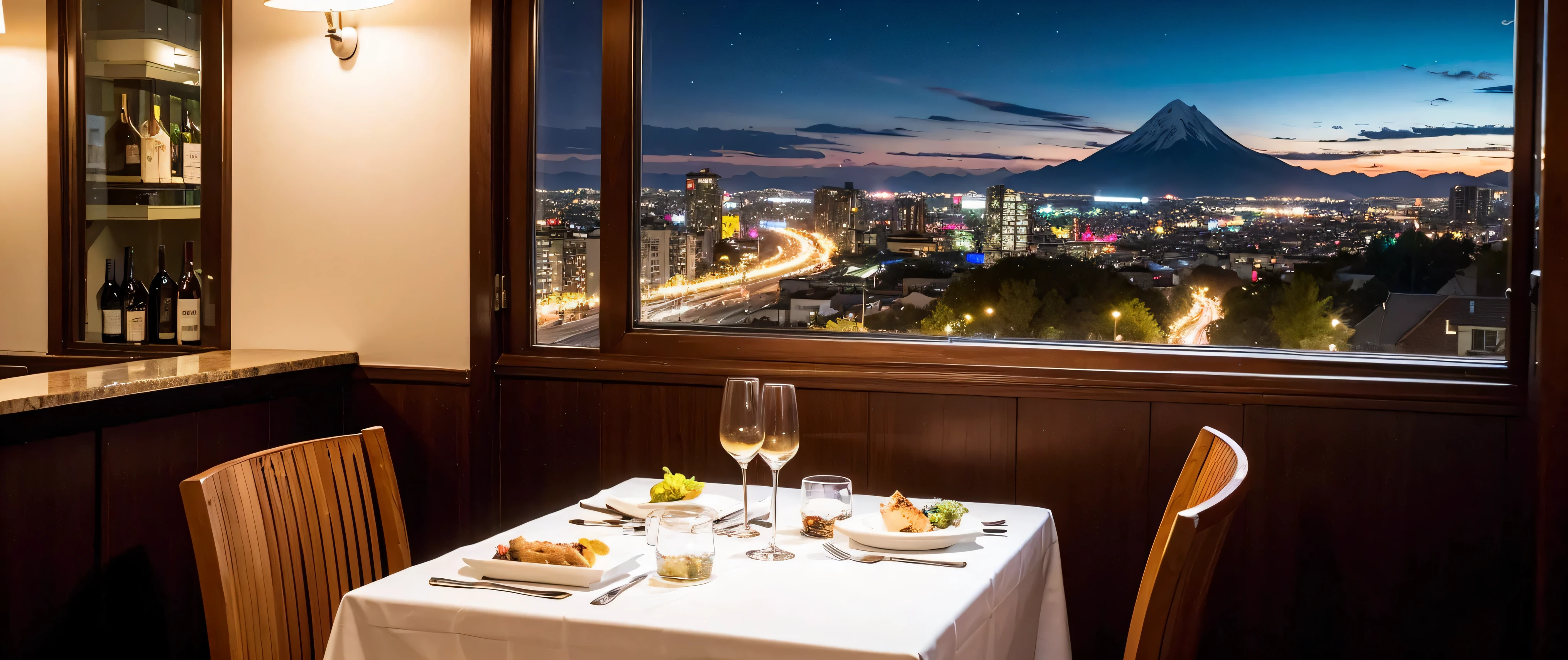 64k, Hmm, highest quality, masterpiece: 1.2), (realistic, photorealistic: 1.37), Spectacular view of the sunset sky and clouds、Amazing mountain views、3 slim beauties, (slim face),Happy、 the best smile、Fox face、Berry Short、(because I&#39;thin), (brown hair), (shortcut), long sleeve shirt、winter fashion、Colombian、Brazilian、Japanese、Dutch、German、Portuguese、Belgian、Italian、French,Champagne、sparkling wine、 (squirt), (slim body), (brown hair), (shortcut), neat beauty、cheeks turn a little red, (35 years old), 38 years old, alone, A beautiful and detailed night view spreads out outside the window....., restaurant, wine glass is sitting, At night, in a prominent place (from the Upper body) nova frog style, actress, model, Upper body, White wine, slim, wine glass, Very beautiful night view, wine glass Put in the Middle, Happy smile, (smile: 1.15), 