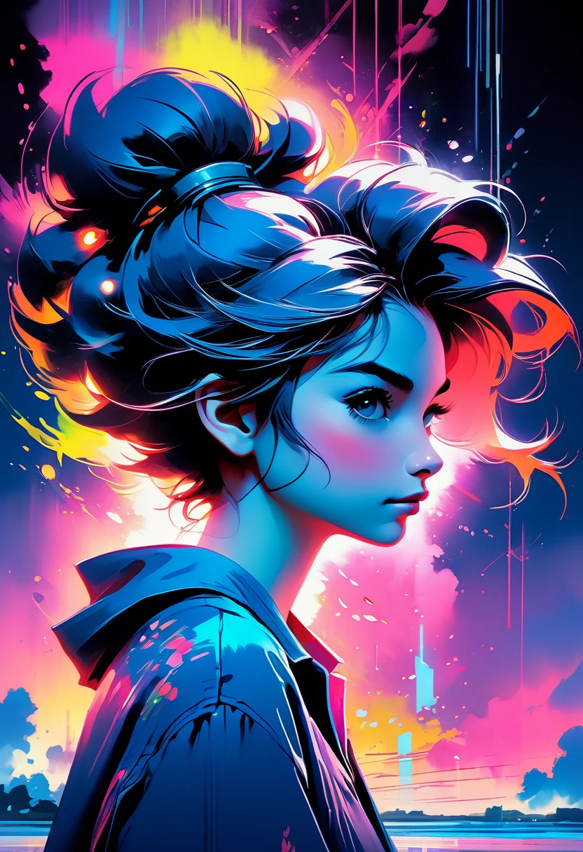 digital brush strokes, cg graphics illustration, neon colored at background, ufo-style studio shading from above,
a woman, acrylic painting, trending on pixiv fanbox, palette knife and brush strokes, style of makoto shinkai jamie wyeth james gilleard edward hopper greg rutkowski studio ghibli genshin impact
style of Jean Baptiste Monge, Thomas Kinkade, David Palumbo, Carne Griffiths.