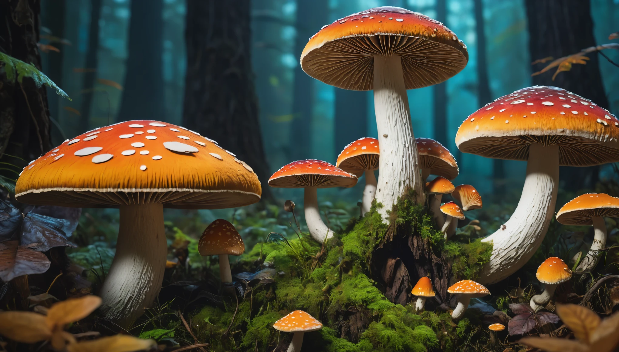 Create imaginative and amazing images demonstrating the style of ((Mushroomcore)), hyper realistic, 8k, vibrant colors, sharp crisp image