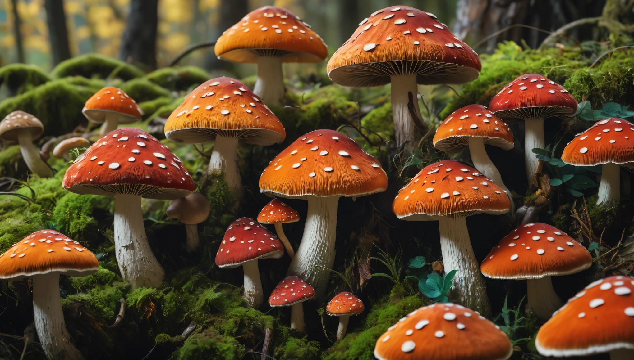 Create imaginative and amazing images demonstrating the style of ((Mushroomcore)), hyper realistic, 8k, vibrant colors, sharp crisp image