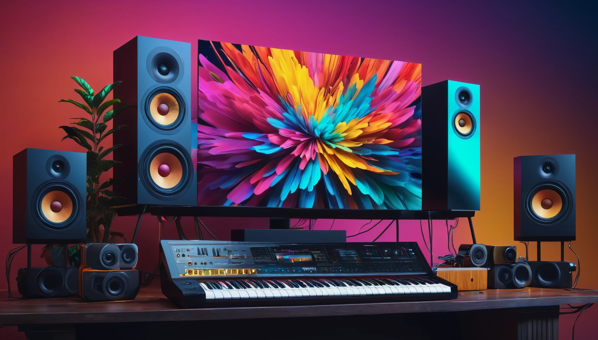 Create imaginative and amazing images demonstrating the style of ((Music)), hyper realistic, 8k, vibrant colors, sharp crisp image