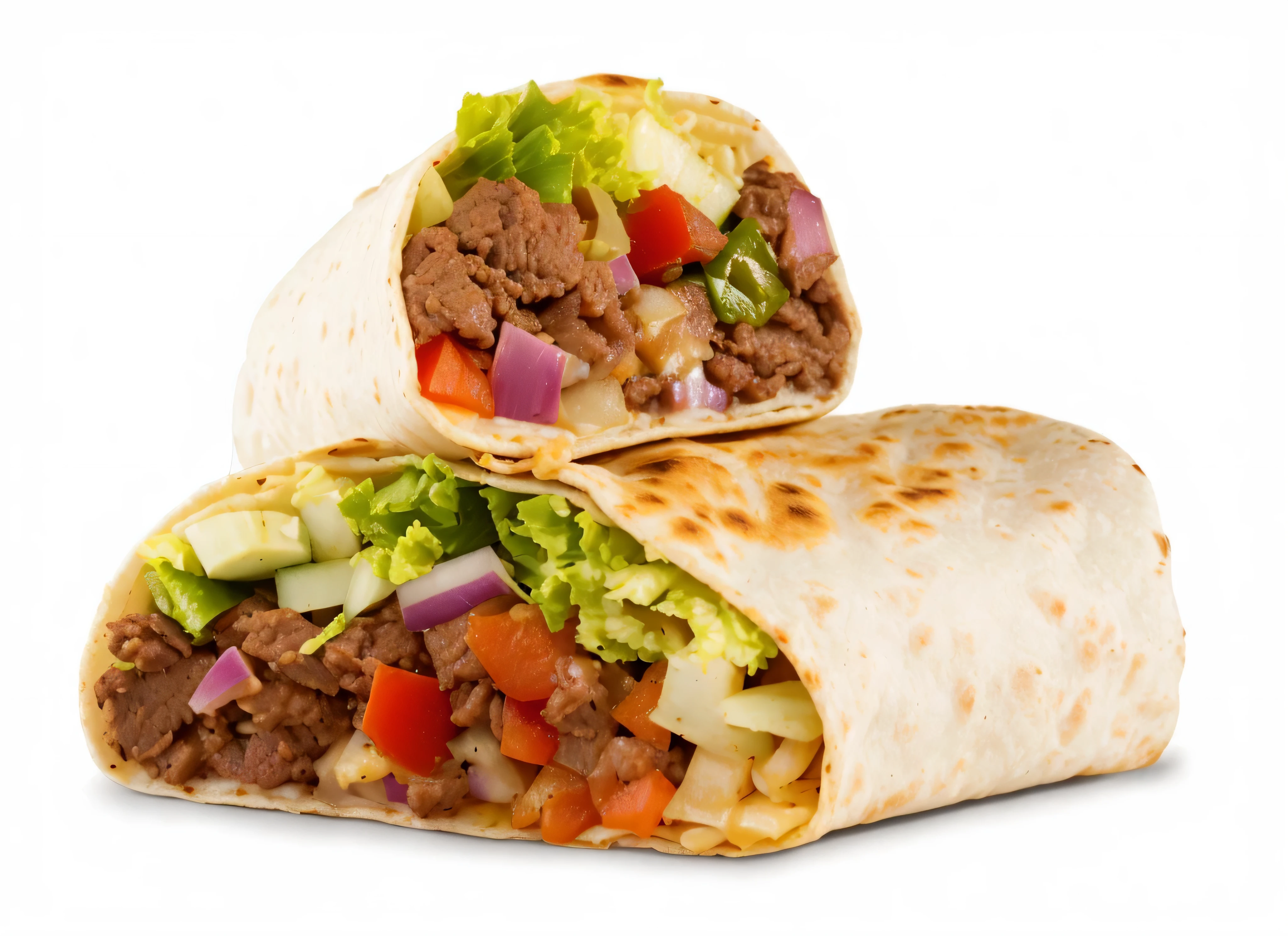 there is a burrito with meat and vegetables on it, kebab, profile shot, sloppy, taco, ethiopian, detailed zoom photo, by Randy Gallegos, beef, slim, genie, heat, taco bell, mexican, recipe, yummy, mexico, detailed image, 2995599206, subway, stuffed, crisp image