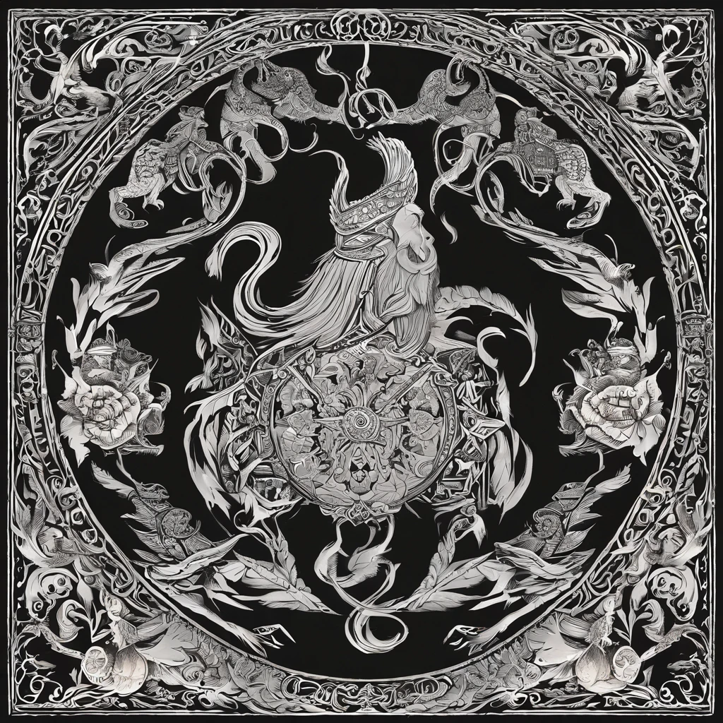 beautiful detailed faces, hairstyles, intense expressions, brave warriors, strong muscles, fierce battles, ancient weapons, shields and swords, intricate armor, Nordic mythology, Viking ships sailing on rough seas, stormy weather, dramatic sky, epic landscapes, snowy mountains, dense forests, roaring waterfalls, misty fjords, mystical runes, Odin and other Norse gods, Valhalla, dragon-headed longships, menacing Viking warlords, courageous shield maidens, Viking society and customs, raids and pillaging, burning villages, looting treasures, ancient runes and symbols, horned Viking helmets, intricate Viking ship carvings, intricate braids and hair decorations, fearless voyages, exploration of new lands, Viking longhouses and settlements, mead halls and feasting, rich Viking craftsmanship, intricate metalwork and jewelry, trading and bartering, Viking culture and traditions, Viking burial ceremonies, bonfires and celebrations, dramatic sunsets and sunrises, powerful storms and thunder, Northern Lights dancing in the sky, shield walls and battles formations, honor and glory-seeking, bloody axes and spears, fearsome sea monsters, fierce loyalty and camaraderie, mythological creatures and beasts, sagas and epic tales, the spirit of adventure and discovery, vivid colors and contrast, realistic textures and materials, professional-grade artwork, high-resolution masterpiece:1.2, photorealistic rendering, dramatic lighting.