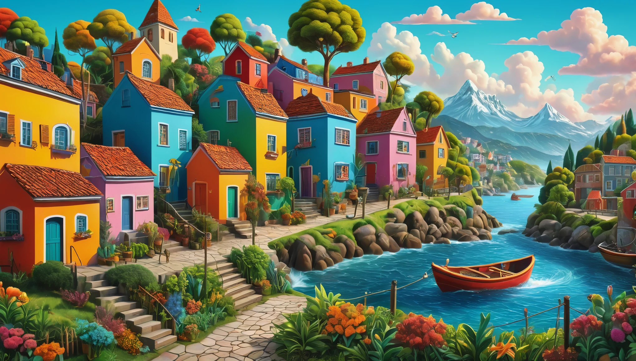 Create imaginative and amazing images demonstrating the style of ((Naive Art)), hyper realistic, 8k, vibrant colors, sharp crisp image