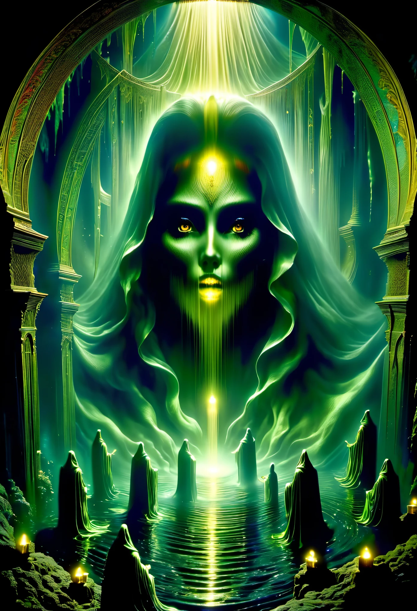 (best quality,4k,highres,masterpiece:1.2),ultra-detailed,ritualistic,dark,mysterious,ominous,magical,ancient,haunting,spellbinding,enchanting,occult,cryptic,forbidding,supernatural,candlelit,spooky,otherworldly,evocative,spellbound,macabre,ominous,ethereal,mesmerizing,medieval,shrouded in mystery,haunted,engulfed in darkness,illuminated by a beam of light,secretive,vivid colors,bewitching,alluring,dreadful,unearthly,surreal,arcane,foreboding,sinister,uncanny,esoteric,spectral,dimly lit,gothic,transcendent,dimensions beyond,conjured from the shadows,awe-inspiring,luminous,penetrating the unknown。