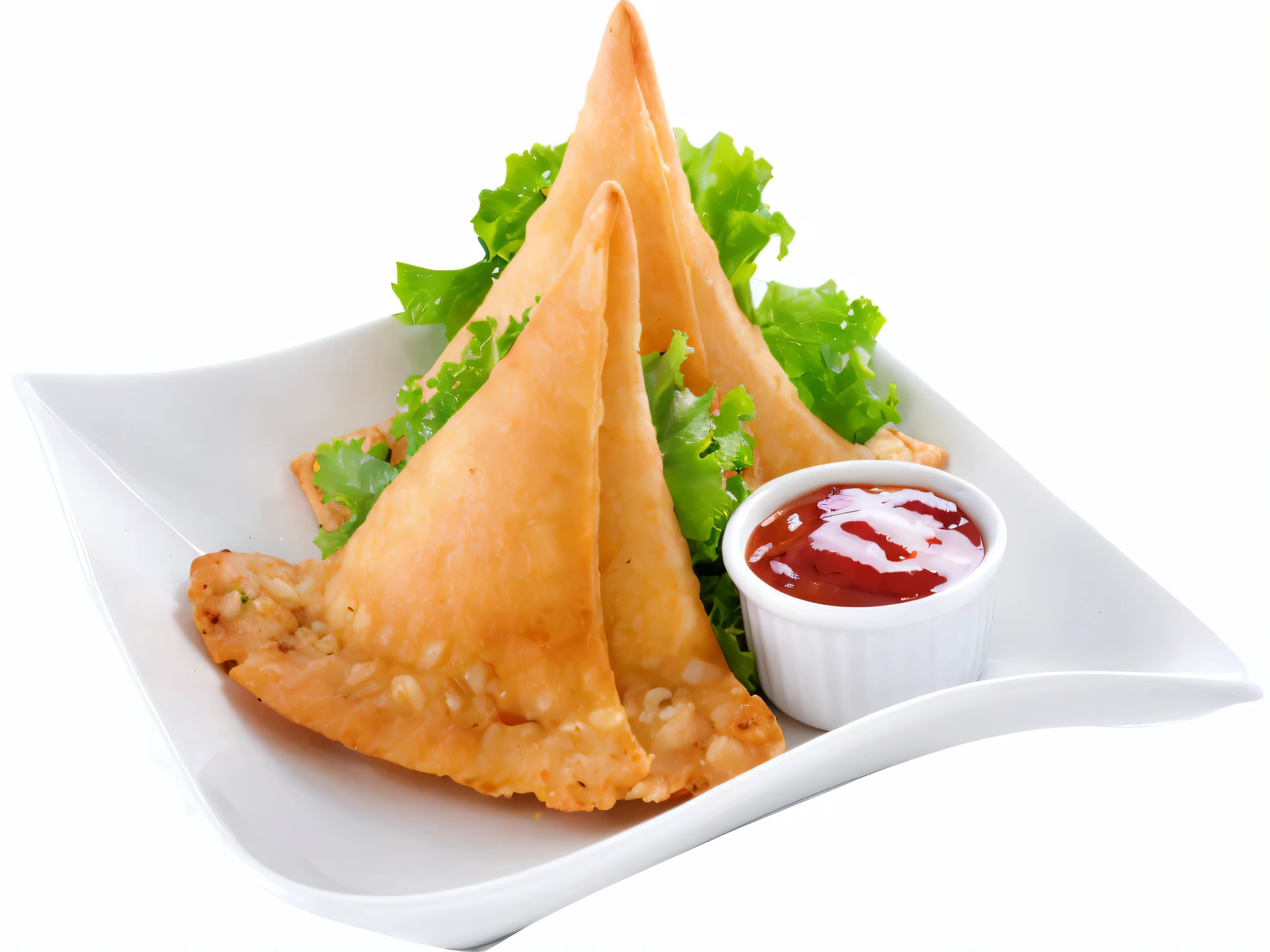 there is a plate of food with a small sauce on it, recipe, yummy, cone shaped, delicious food, cone, food, triangle, high quality product image”, image, snacks, sauce, green, crisp and sharp, mouthwatering, chicken, pyramids, bangalore, high quality food photography, dish, indian, shutterstock, tummy, pyramid, crisp image