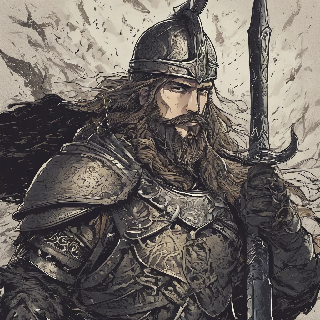 beautiful detailed faces, hairstyles, intense expressions, brave warriors, strong muscles, fierce battles, ancient weapons, shields and swords, intricate armor, Nordic mythology, Viking ships sailing on rough seas, stormy weather, dramatic sky, epic landscapes, snowy mountains, dense forests, roaring waterfalls, misty fjords, mystical runes, Odin and other Norse gods, Valhalla, dragon-headed longships, menacing Viking warlords, courageous shield maidens, Viking society and customs, raids and pillaging, burning villages, looting treasures, ancient runes and symbols, horned Viking helmets, intricate Viking ship carvings, intricate braids and hair decorations, fearless voyages, exploration of new lands, Viking longhouses and settlements, mead halls and feasting, rich Viking craftsmanship, intricate metalwork and jewelry, trading and bartering, Viking culture and traditions, Viking burial ceremonies, bonfires and celebrations, dramatic sunsets and sunrises, powerful storms and thunder, Northern Lights dancing in the sky, shield walls and battles formations, honor and glory-seeking, bloody axes and spears, fearsome sea monsters, fierce loyalty and camaraderie, mythological creatures and beasts, sagas and epic tales, the spirit of adventure and discovery, vivid colors and contrast, realistic textures and materials, professional-grade artwork, high-resolution masterpiece:1.2, photorealistic rendering, dramatic lighting.