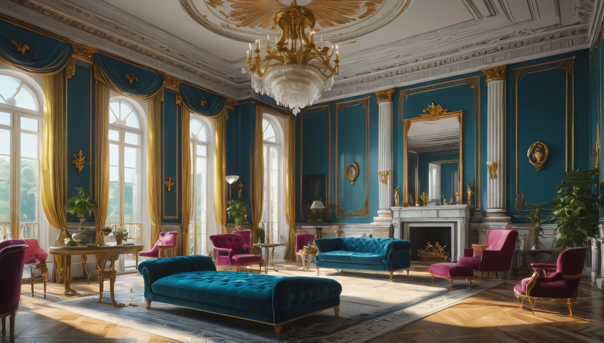 Create imaginative and amazing images demonstrating the style of ((Neoclassicism)), hyper realistic, 8k, vibrant colors, sharp crisp image