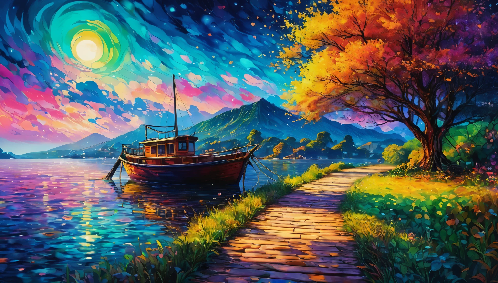 Create imaginative and amazing images demonstrating the style of ((Neo-Ink Impressionism)), hyper realistic, 8k, vibrant colors, sharp crisp image