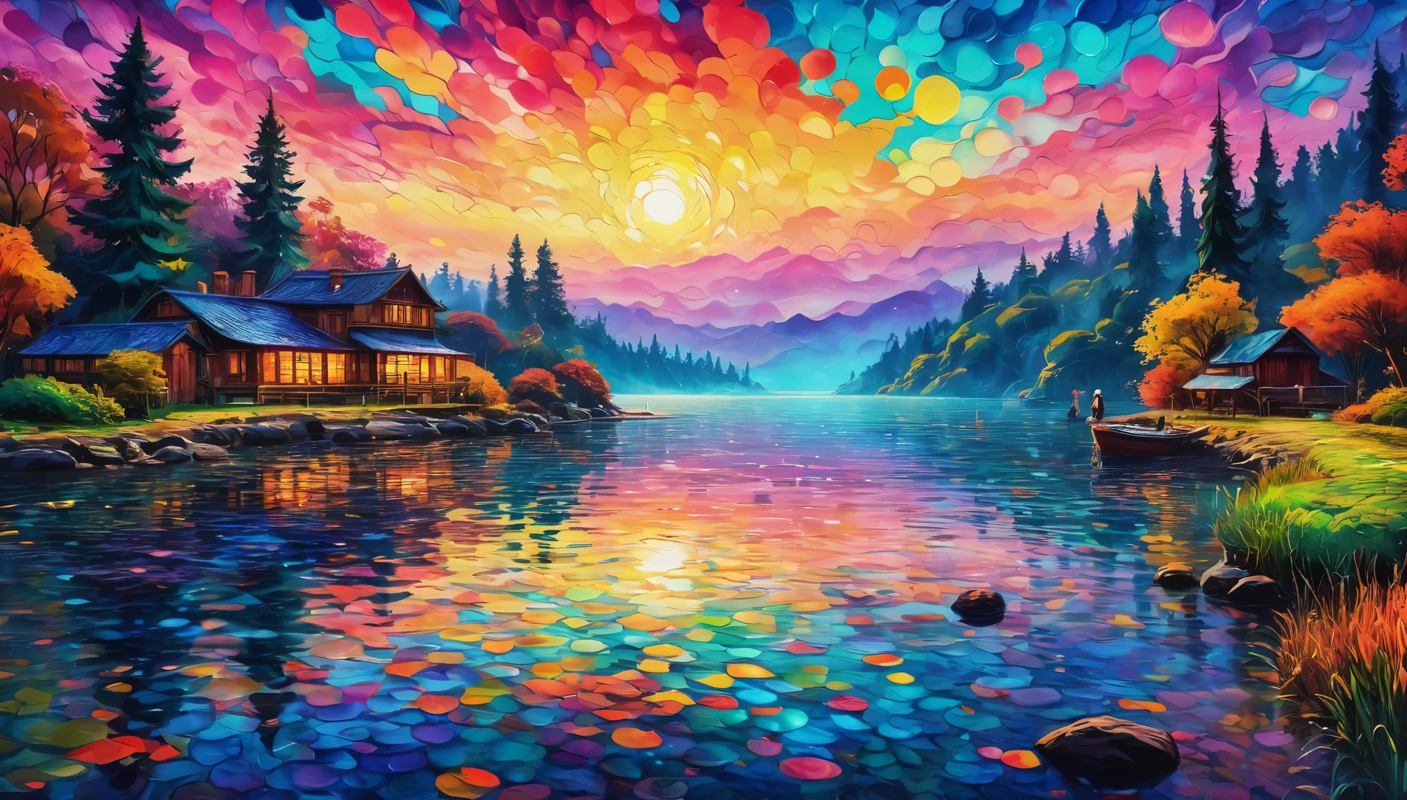 Create imaginative and amazing images demonstrating the style of ((Neo-Ink Impressionism)), hyper realistic, 8k, vibrant colors, sharp crisp image