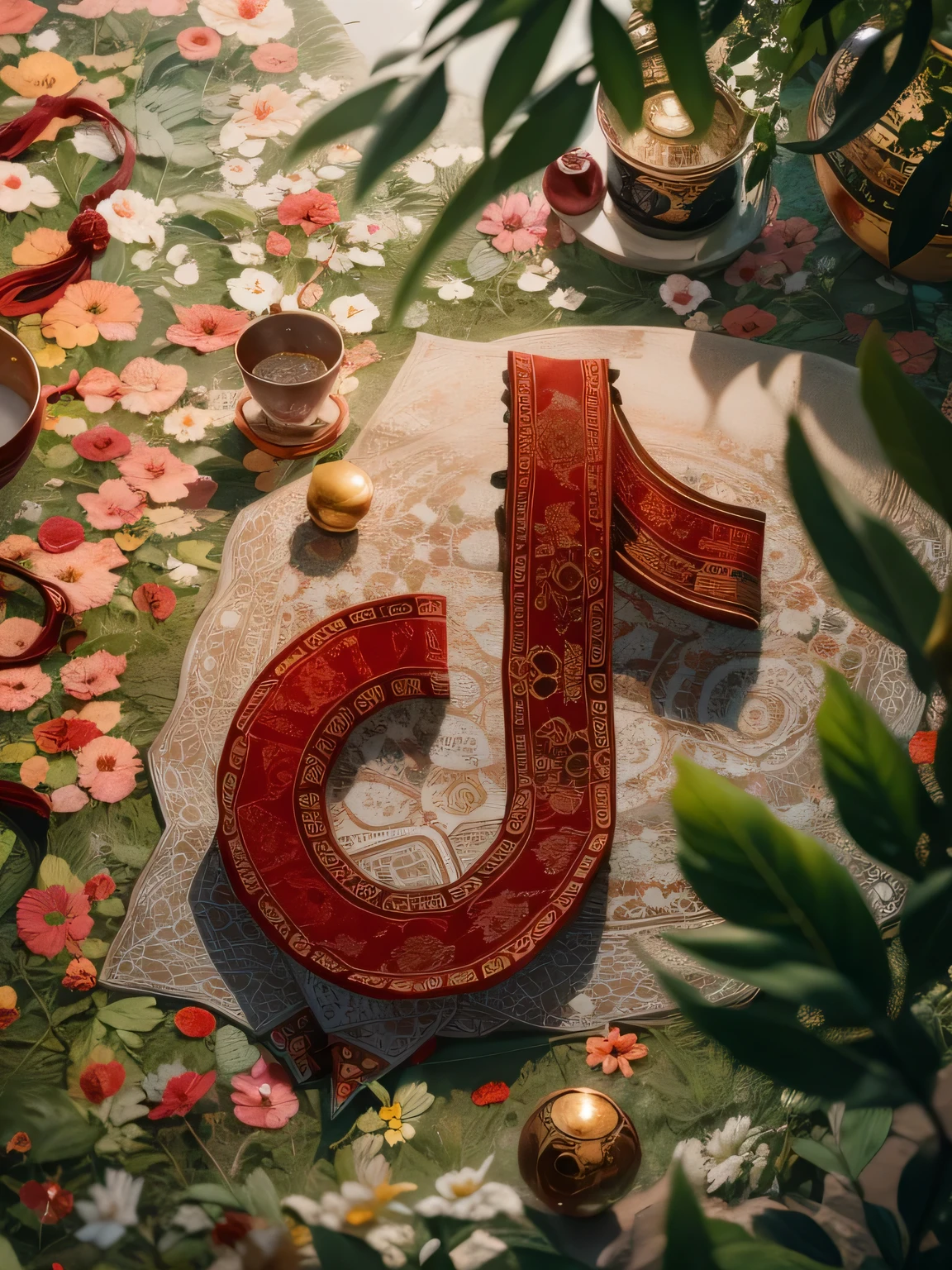 The image is promising,Medium and far view,Rich and varied Chinese jades lying on wooden table,Chinese celadon,Chinese artifacts,Chinese traditions,brush,depth of field,Rich details,Diversity of images,8k,masterpiece,best quality,8k,Crazy details,intricate details,Super detailed,super quality,high detail,Tik Tok