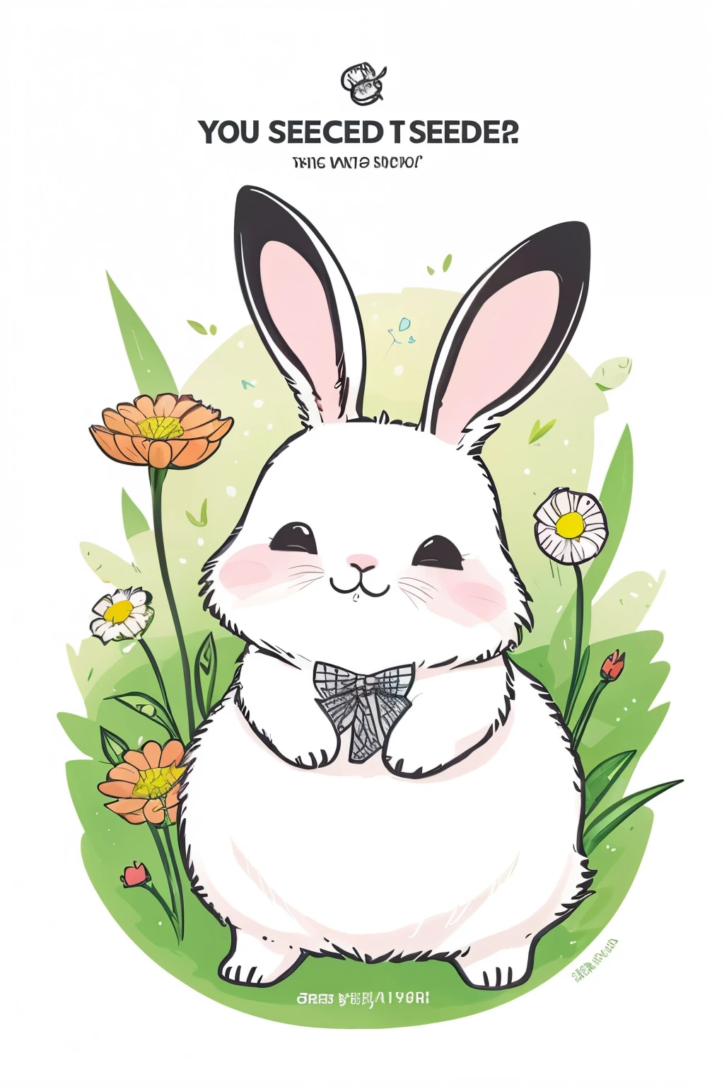 If you specify the seed number, generate the illustration with the same character. Don't change the prompt for any reason. LINE stamp -like illustration of a rabbit with a smile, white is white, image size is 1 to 1, seed number is 3798123875