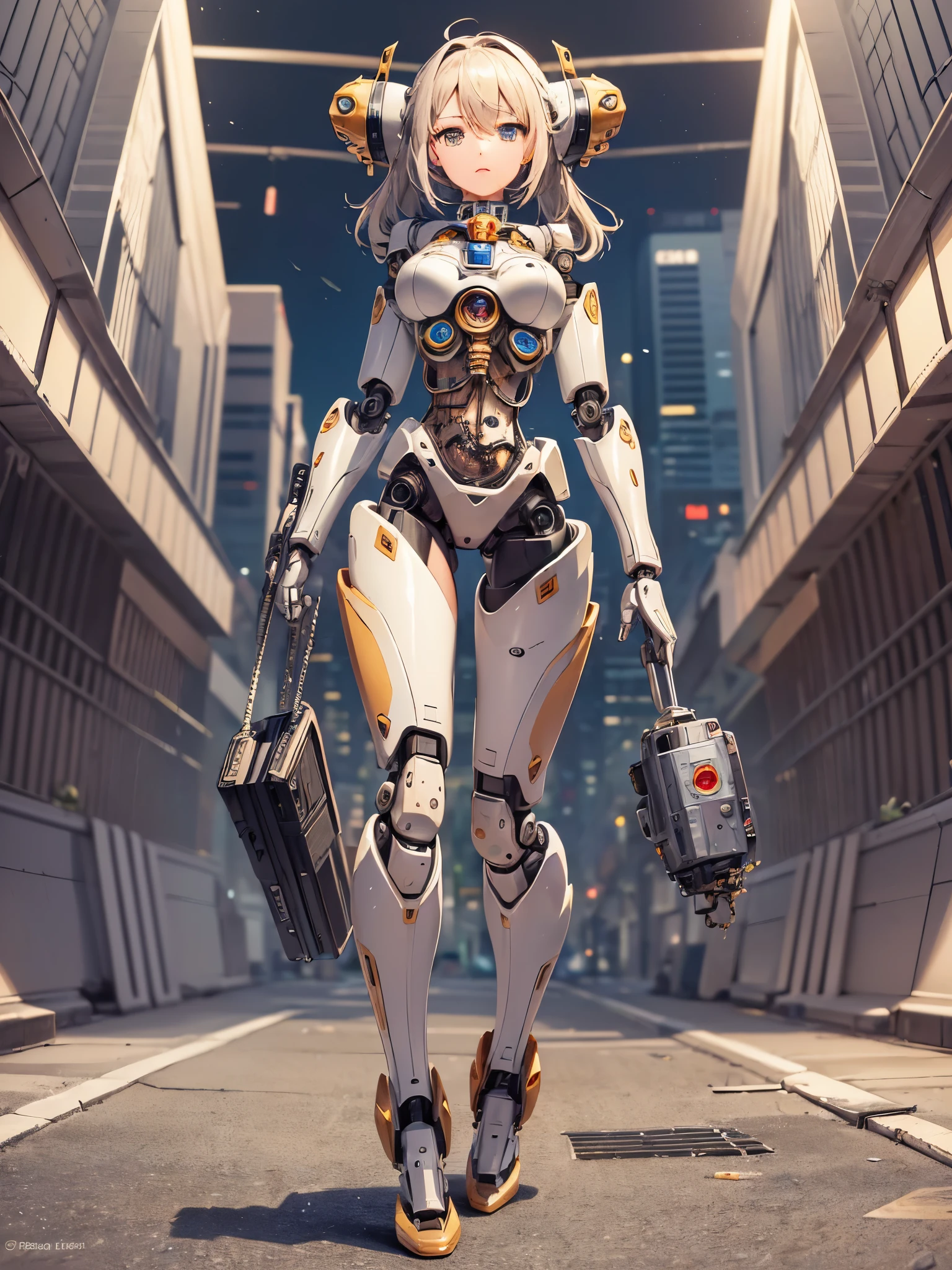 There is a woman in a robot suit posing next to an ancient building, Beautiful white girl half cyborg, Cute cyborg girl, Beautiful girl cyborg, Perfect Robot Girl, Cyborg girl, Young cyborg grady, Beautiful Female Robot, Beautiful robot woman, cyborg girl, perfect cyborg female, porcelain cyborg, Female robot, Beautiful cyborg images,ahoge,