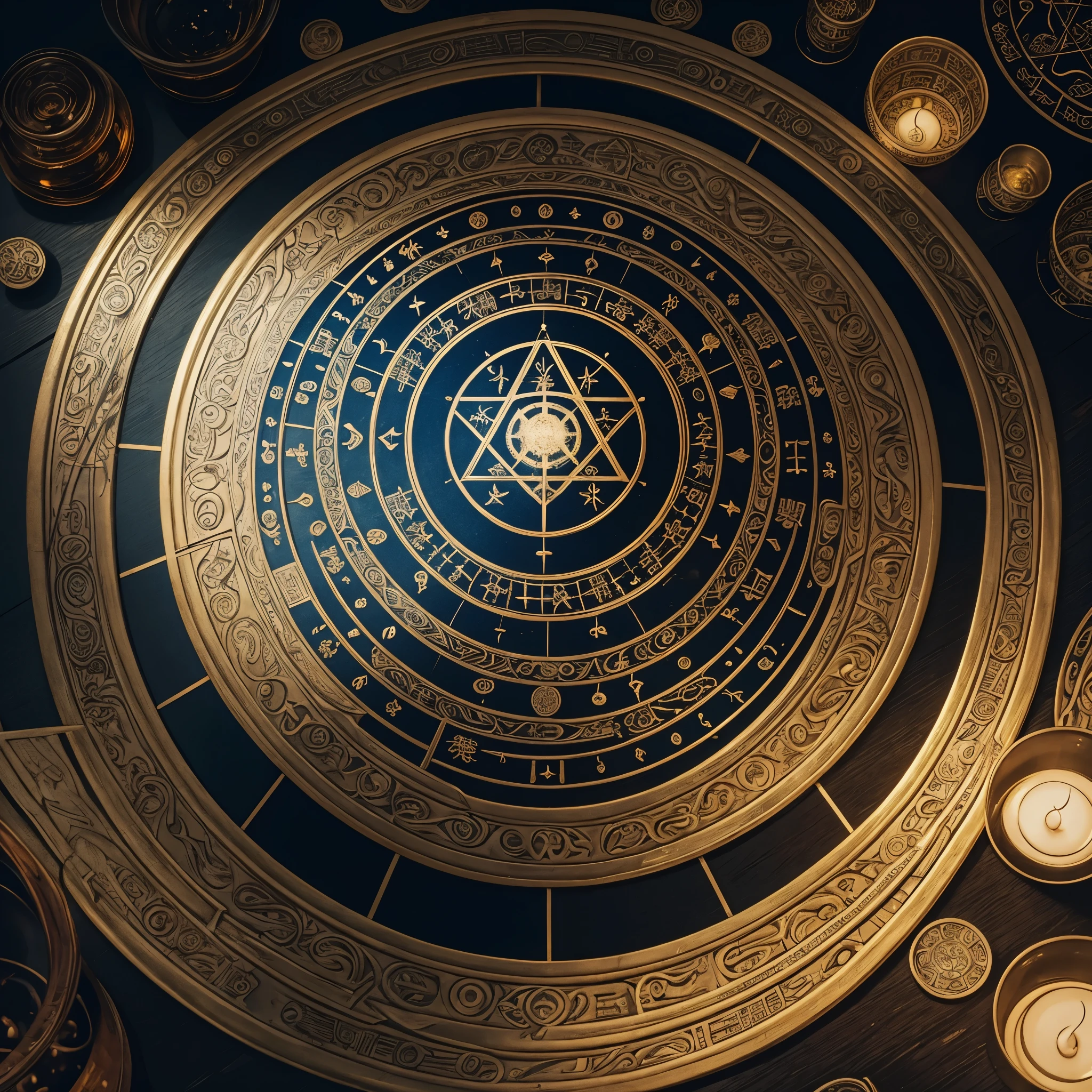 円形のmagic陣の接写, intricate wiccan spectrum, オカルト美学alchemy, Summoning array, geometry and astrology, an alchemy art illustration, mystic alchemy occult art, astrology, magic, circle of old women, magic symbols, nocturnal spiritual scene, More on complex Wiccan scenes, alchemy, オカルトalchemy