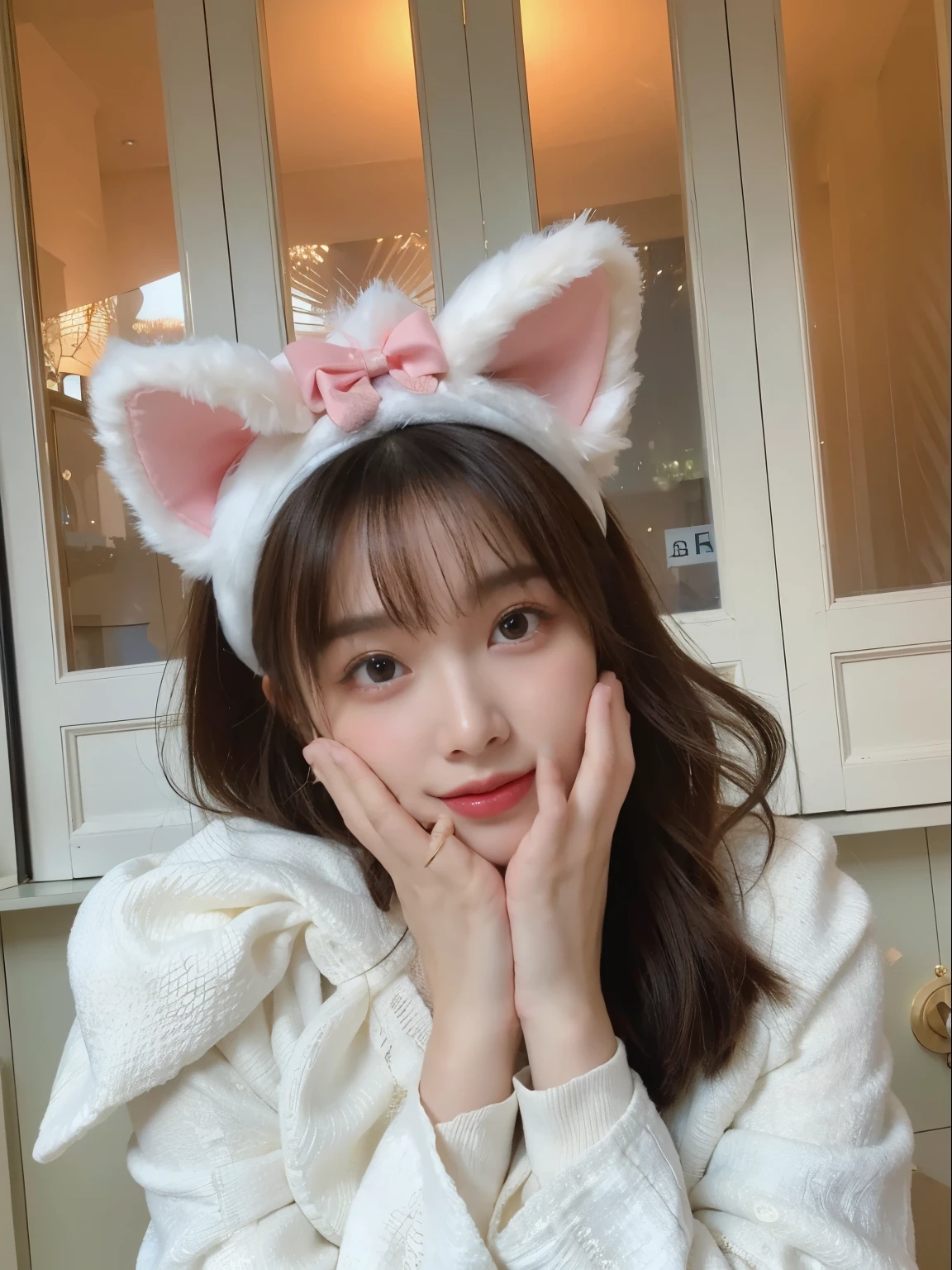 ((Best quality, 8k, Masterpiece :1.3)), Sharp focus :1.2, A pretty girl 24 years old with perfect figure :1.4, Slender abs :1.3, Raw photography、超A high resolution, full body, fair white skin、shiny white skin、dark brown short hair、super fine eyes, super fine hand, super fine fingerLustrous skin 2, ((Layered short hair, Big breasts :1.2)), exposed cleavage, super fine hand , (detailed transparent underwear), ((detailed bra)), ((detailed buttocks )), (((detailed underwear))), ((show panties)) , (((room master :1.4))), , show nipples naked , (detailed breasts ), ((detailed nipples)), ((Naked)), ((detailed face )), ((detailed beauti vagina)), ((detailed body ((naked)))) , (((The massage central))), (((room master))), Highly detailed face and skin texture, Detailed eyes, Double eyelid,huge breasts, smiling
