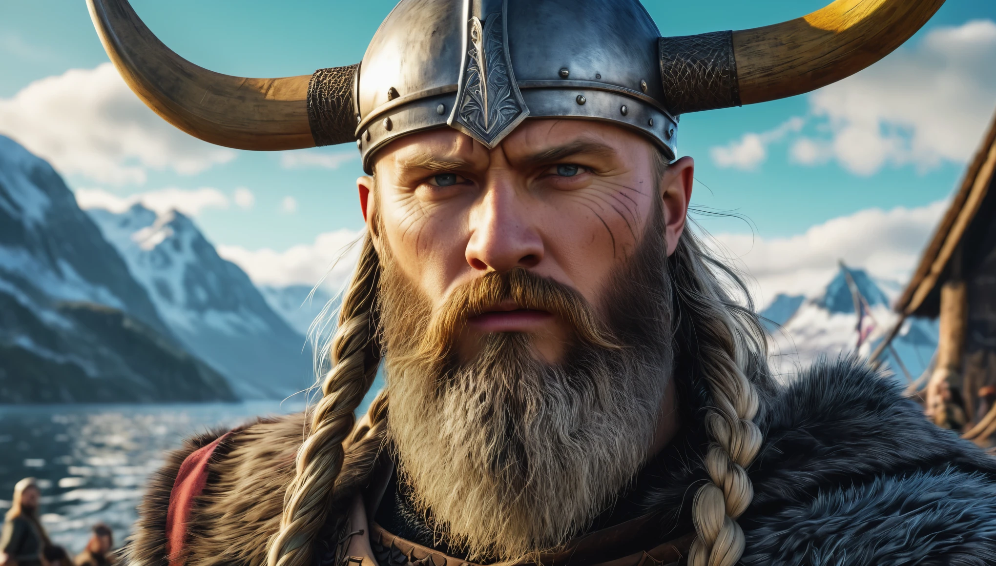 Create imaginative and amazing images demonstrating the style of ((Neo-Vikings)), hyper realistic, 8k, vibrant colors, sharp crisp image