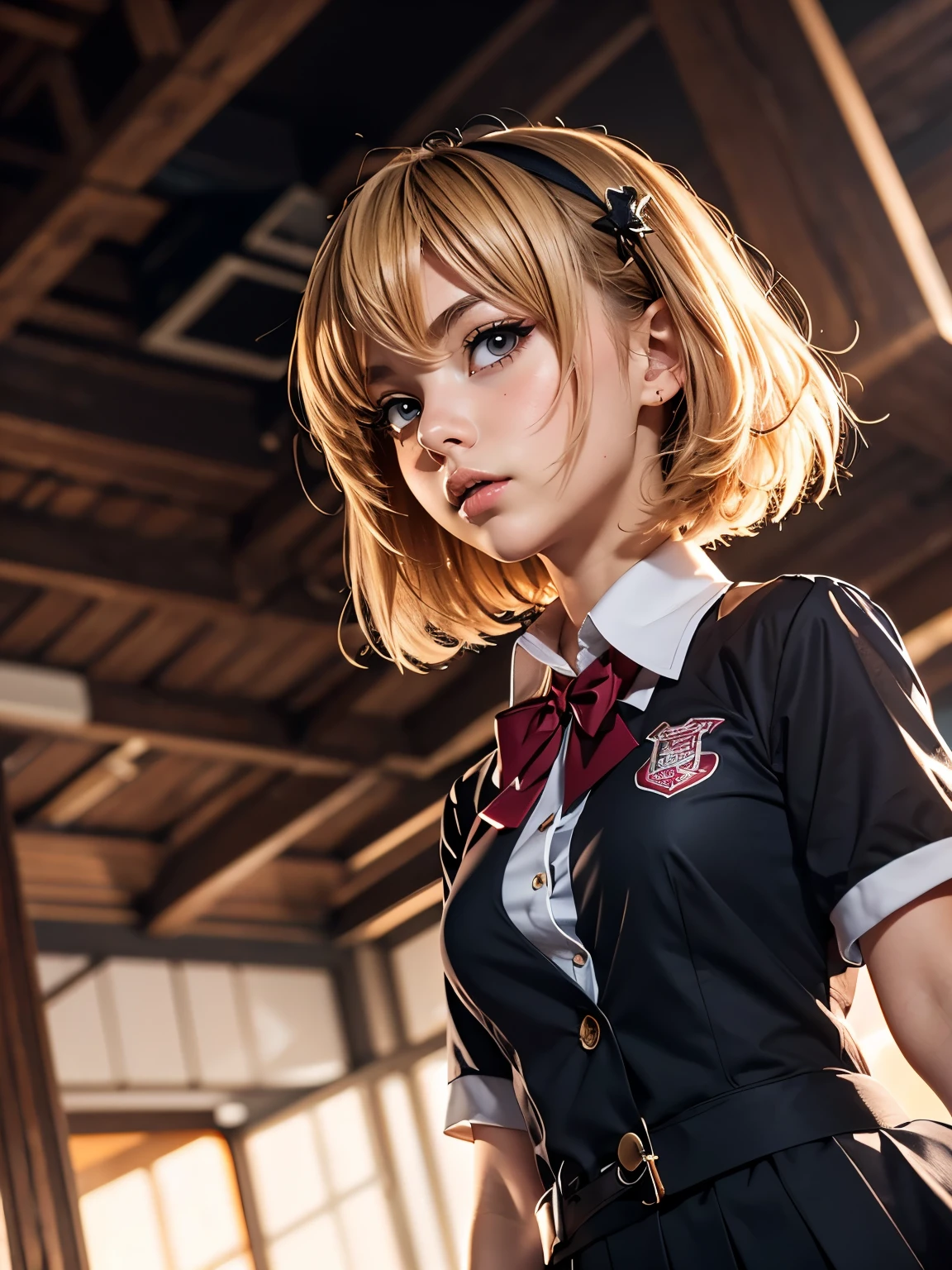 (1 girl: 1.3), (anime boy: 1.3), (standing together: 1.3), (big eyes: 1.2), splash art anime Lolita, blonde anime girl with long hair, (brunette anime boy with short hair: 1.5), smooth anime CG art, animation art wallpaper 8k, 4k comic wallpaper, (big : 1.3), (big : 1.3), (in school uniform: 1.3)