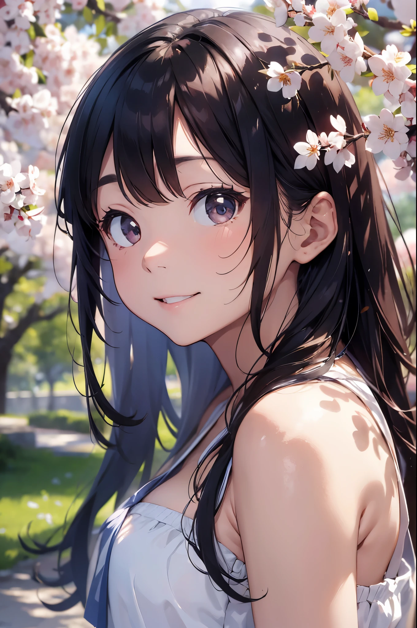 High resolution、
one beautiful young woman、
(soft saturation:1.3)、(white skin:1.2)、
(非常にdetailed background、detailed background)、Bokeh、
break,Portrait of a smiling girl。Seen from the front、The composition is symmetrical。
Look straight ahead with serious eyes、break
towel wrap、towel wrap、medium breasts、
outside the house、Uncharted、null、Light of the sun、Scenery of cherry blossom trees、
strong light、with front light、
(teenager:1.3)、(cowboy shot:1.2)、Break angle from the front、
looking at the viewer、white bikini，
dynamic pose、
sitting in front of a cherry tree、seaweed、seaweed、seaweed、seaweed、seaweed、seaweed、