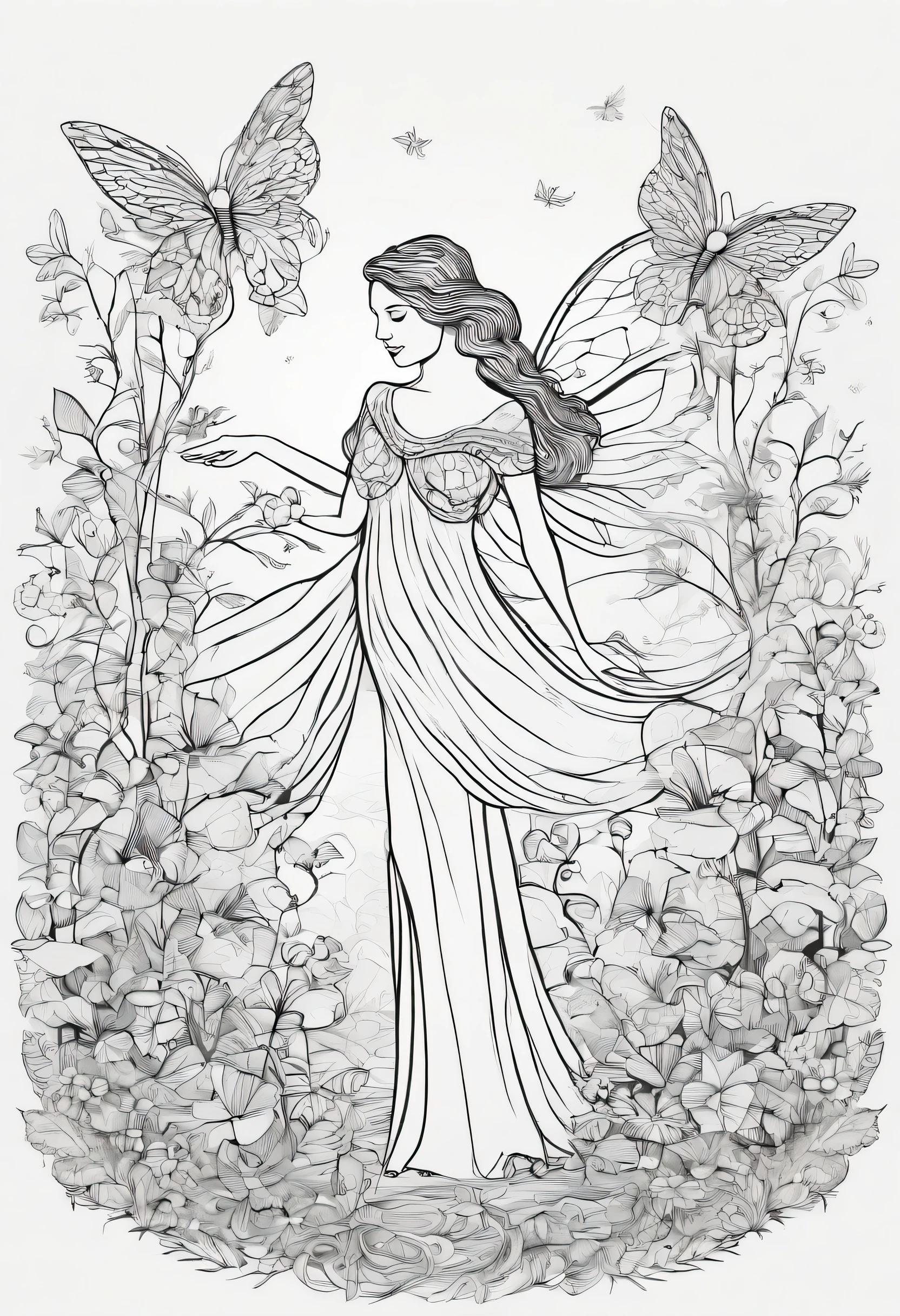 Enter a lush forest where fairies flutter among the trees and pixies play in sun-dappled glades. Color the delicate wings of the fairies as they dance around sparkling toadstools,