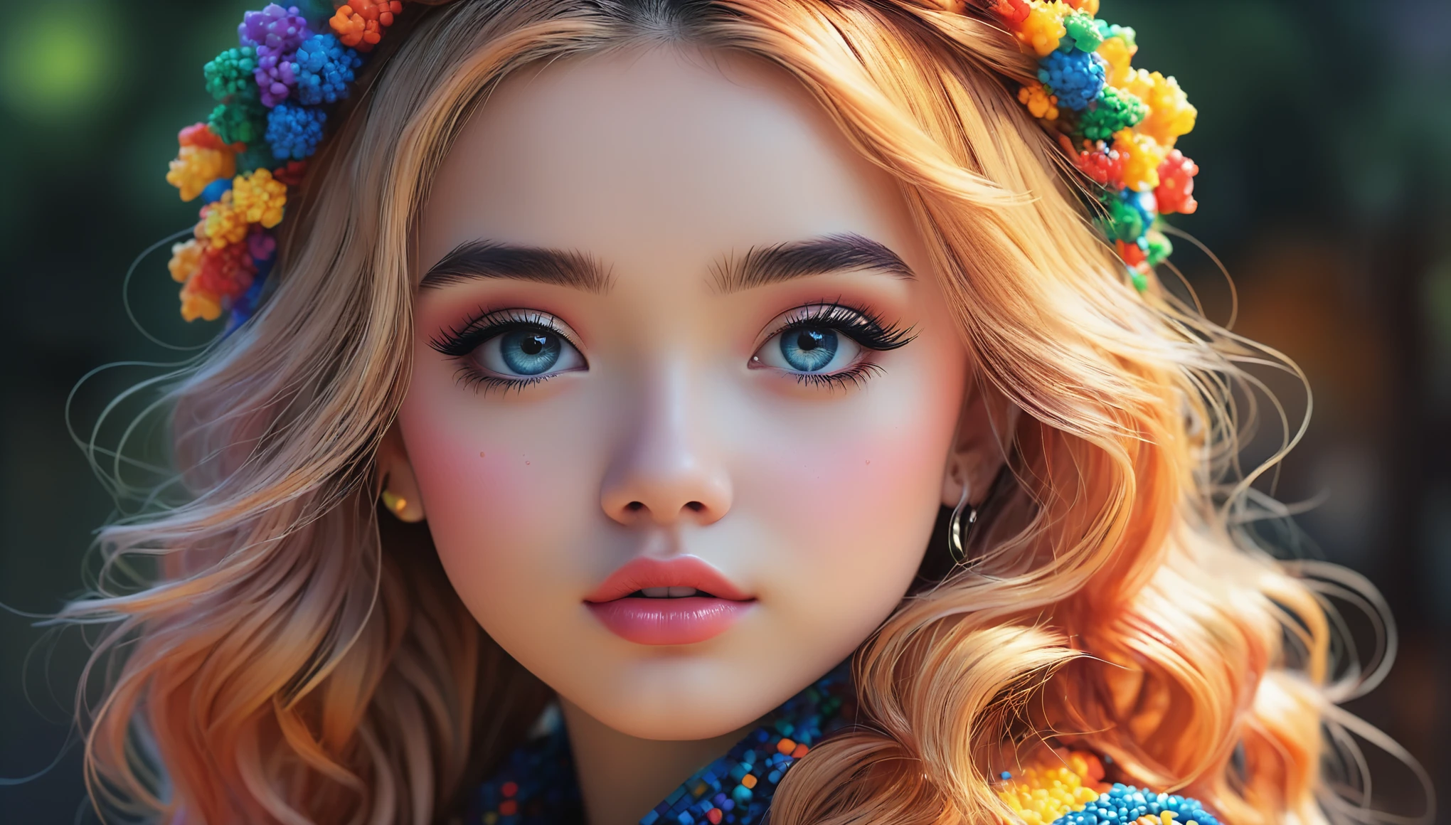 Create imaginative and amazing images demonstrating the style of ((Pixel Cutie)), hyper realistic, 8k, vibrant colors, sharp crisp image