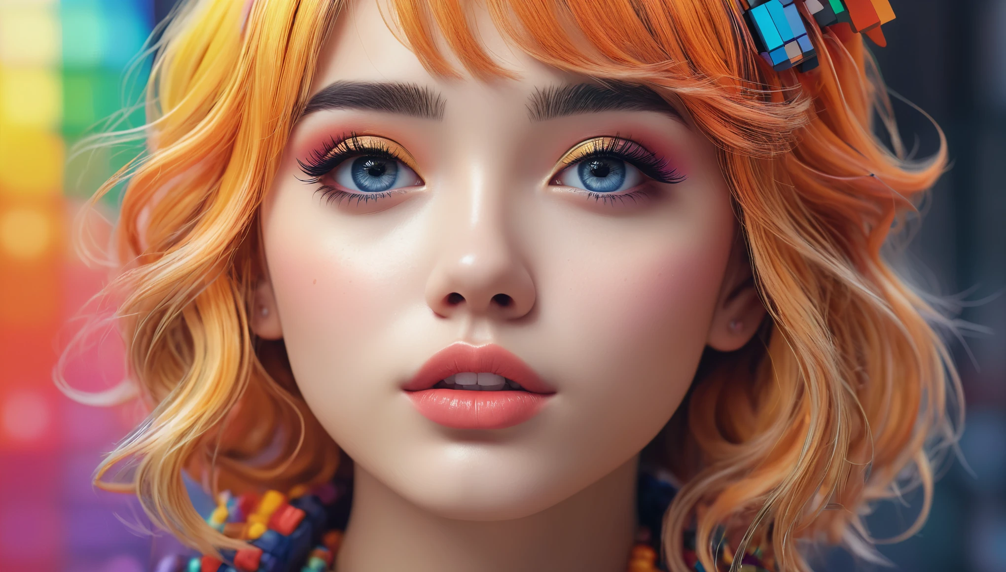 Create imaginative and amazing images demonstrating the style of ((Pixel Cutie)), hyper realistic, 8k, vibrant colors, sharp crisp image