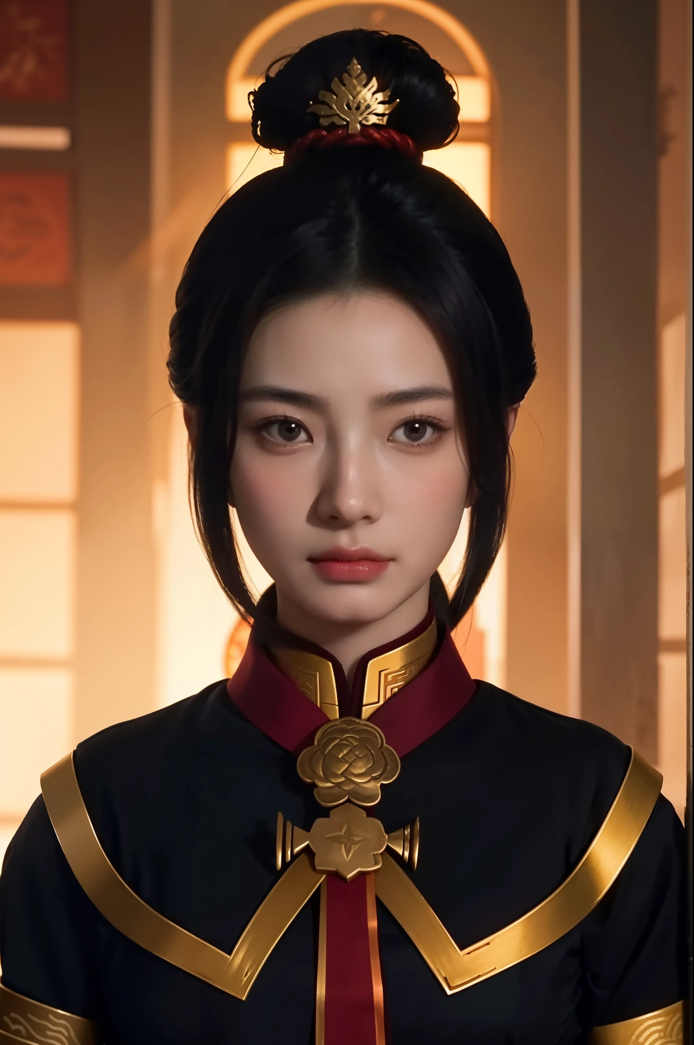 azula from avatar, inspired by Li Mei-shu, sha xi, portrait of azula from avatar,