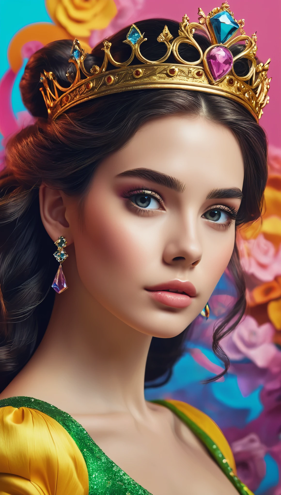 Create imaginative and amazing images demonstrating the style of ((Poster Style Princesscore)), hyper realistic, 8k, vibrant colors, sharp crisp image