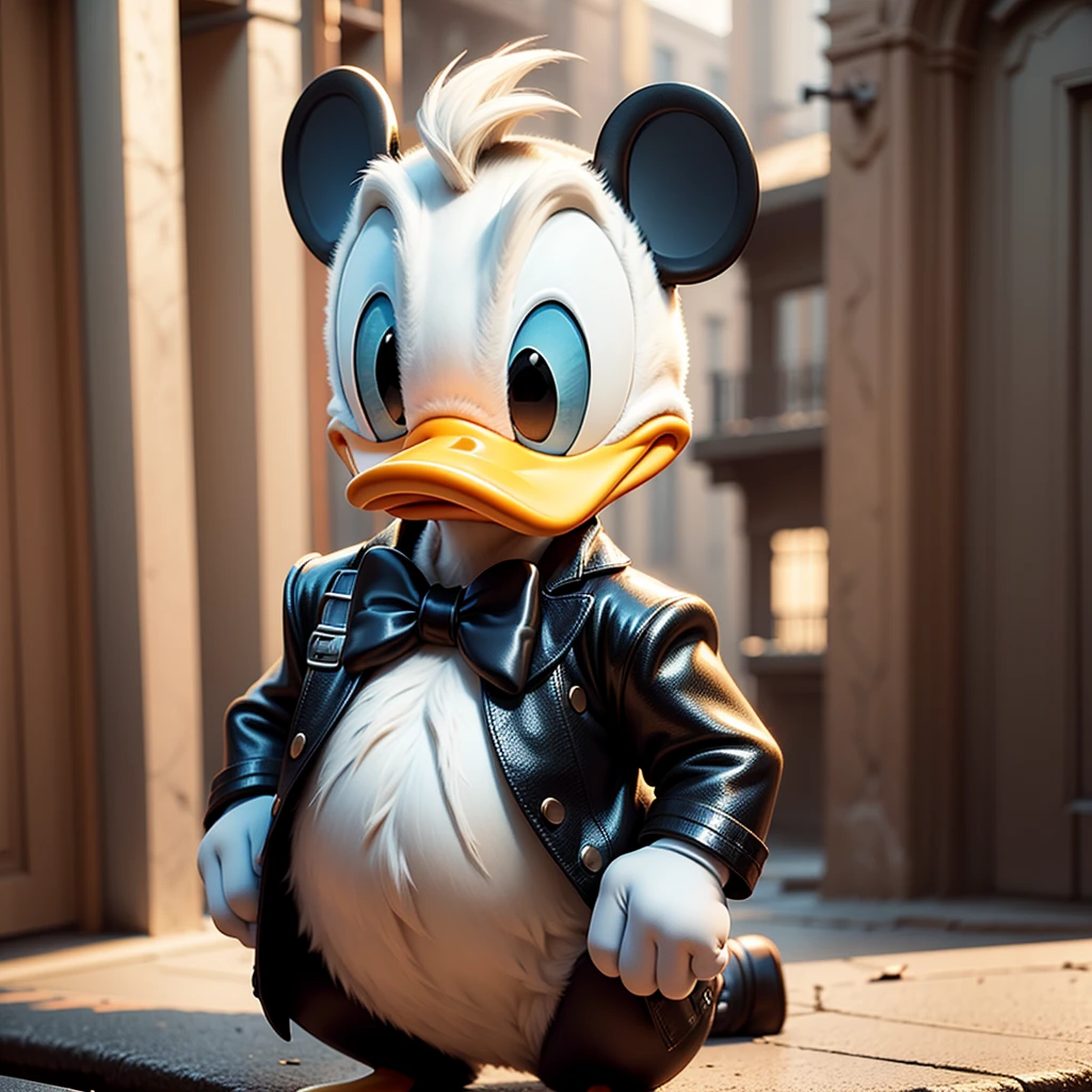 mickey mouse in black suit, City, whitegloves