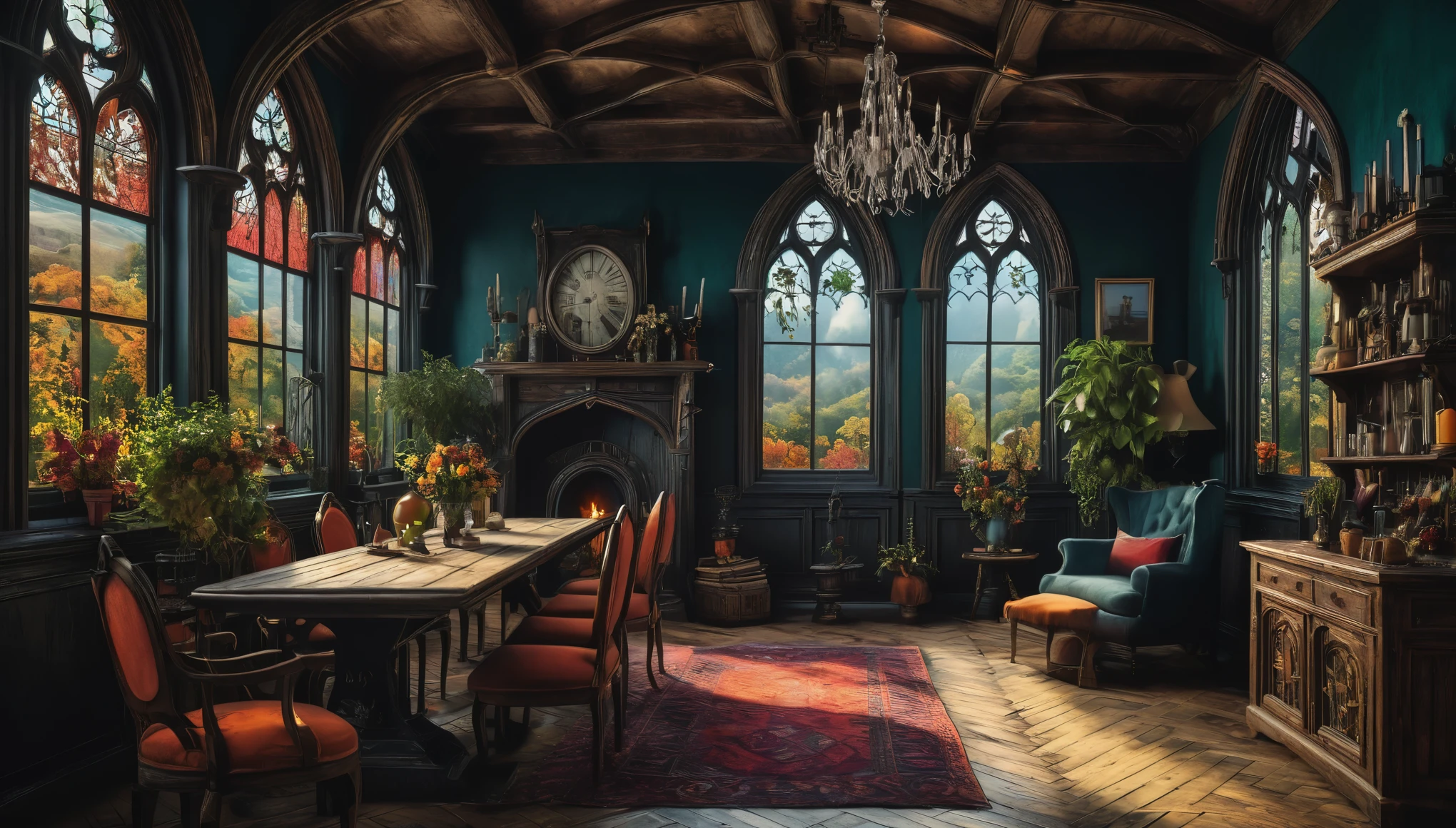 Create imaginative and amazing images demonstrating the style of ((Regional Gothic)), hyper realistic, 8k, vibrant colors, sharp crisp image