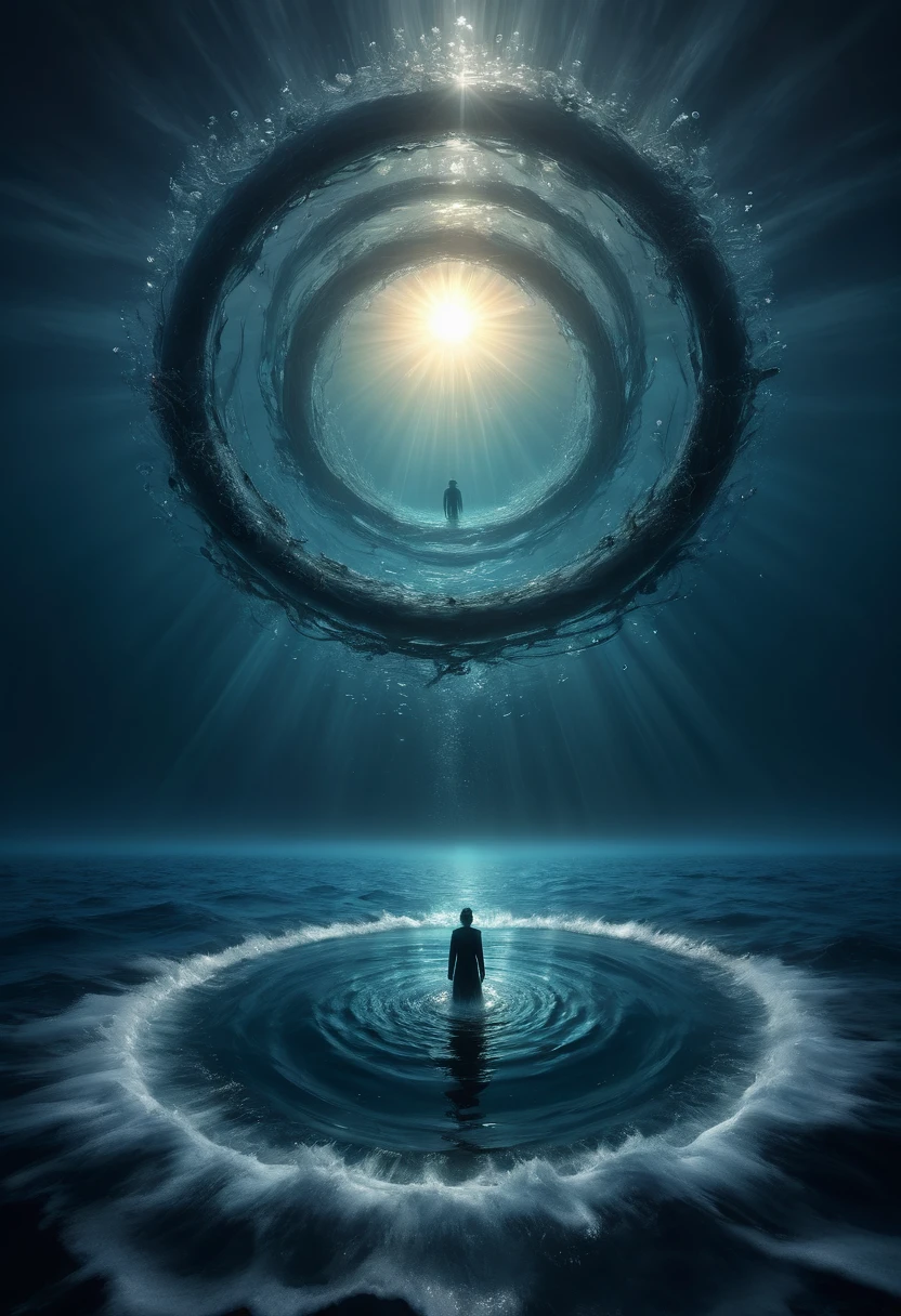 Magic Circle under deep sea, by Josh Adamski, best quality, masterpiece, 8k, Representative work, official art, Professional, Ultra intricate detailed