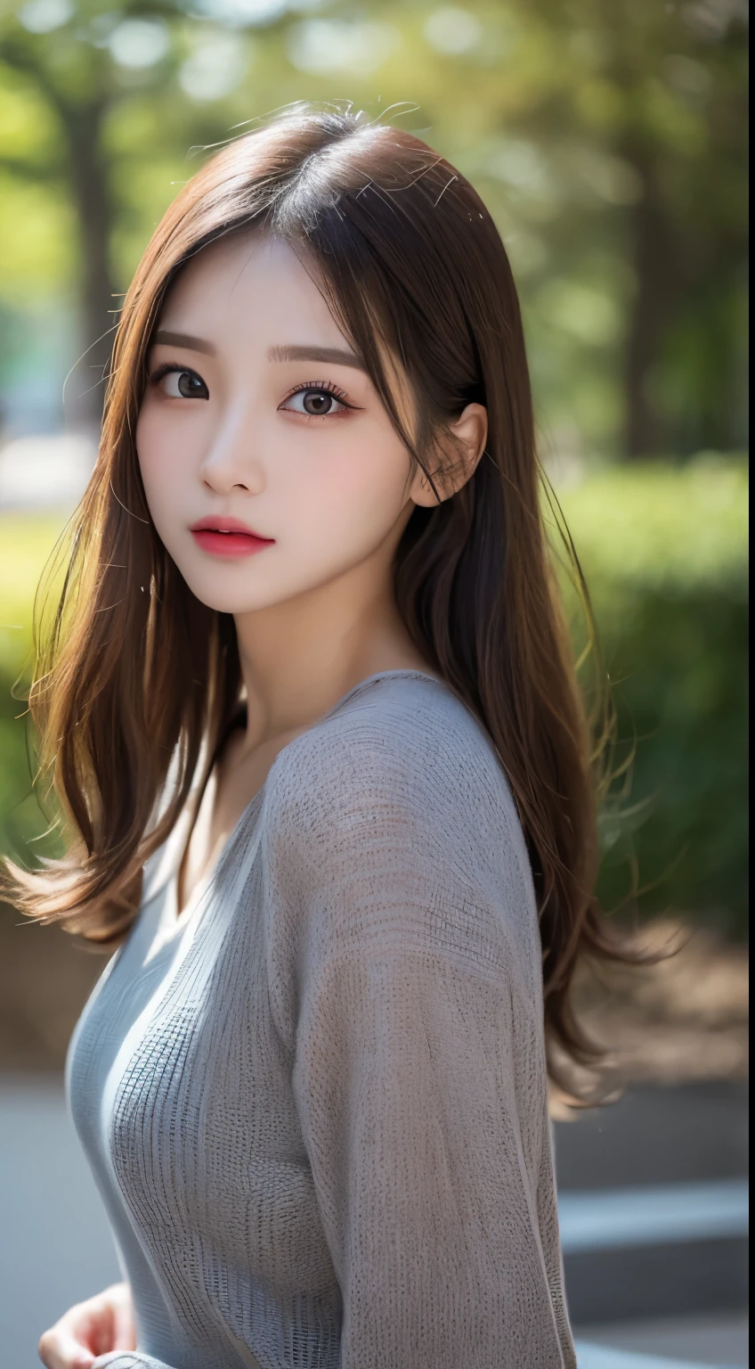 table top, highest quality, shape, Super detailed, finely, High resolution, 8k wallpaper, 完璧なダイナミックな構shape, beautiful and detailed eyes, gorgeous spring clothes,beautiful straight hair,small breasts,natural color lip, 20 year old girl、cute、sexy shot looking at camera,Always blur the background,perfect and beautiful face,beautiful and detailed face、slim face and style,Big eyes、do gal makeup,real photos(best image quality)、sexy face、fashion model pose、Stand far away from the camera and take a full body photo