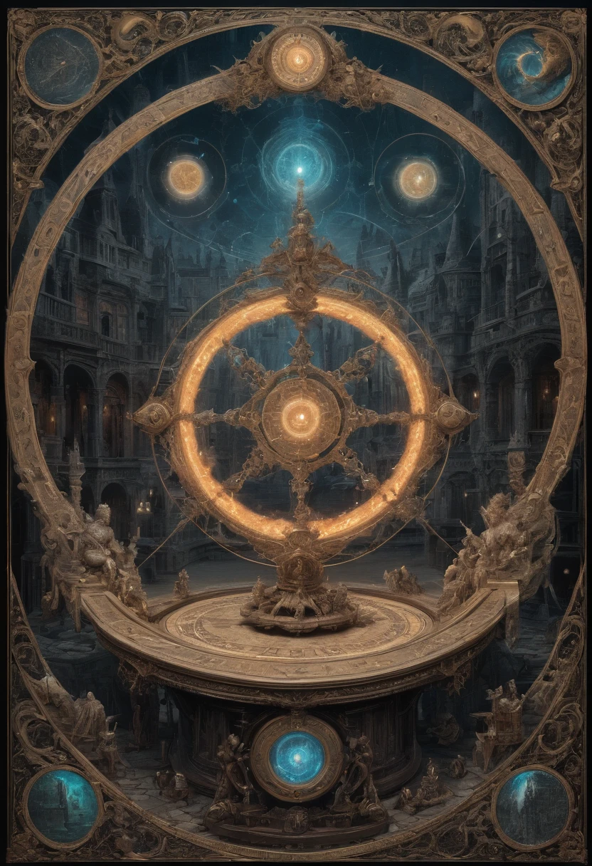 Magic Circle by Hariton Pushwagner, best quality, masterpiece, 8k, Representative work, official art, Professional, Ultra intricate detailed