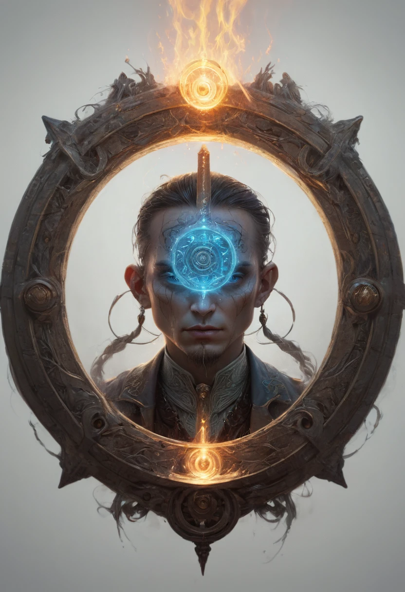 Magic Circle by John Martin, best quality, masterpiece, 8k, Representative work, official art, Professional, Ultra intricate detailed