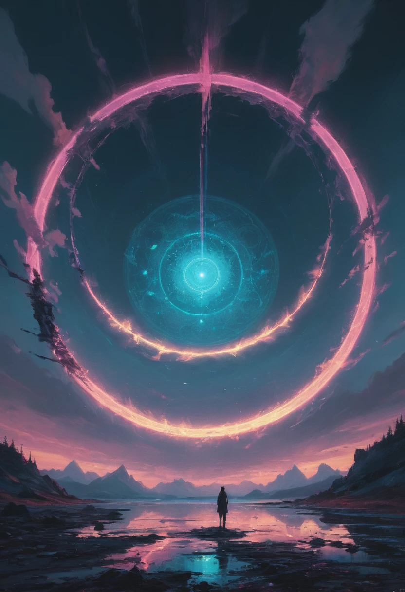 Magic Circle by Alena Aenami, best quality, masterpiece, 8k, Representative work, official art, Professional, Ultra intricate detailed
