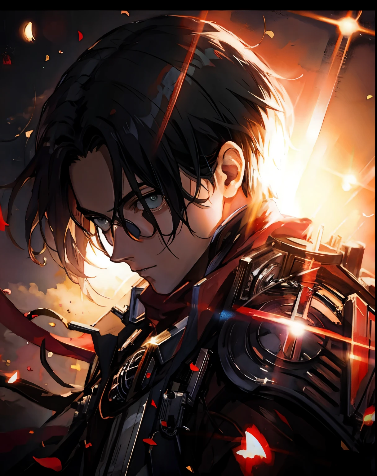 levi ackerman face. attack on titan anime series 8k、Live-action style