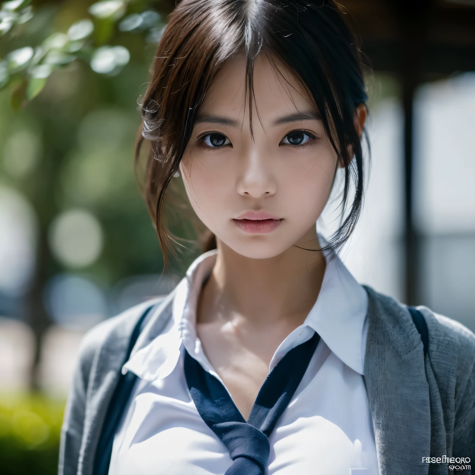 (((realistic photograph))),, portrait, (scary face:1.3),, beautiful girl, looking at the viewer, , (school uniform:1.2), shirt buttons and pants, , (big breasts cleavage:1),, In Japan Town, (Environment details:1.3),, (RAWphotograph, cg unity, photograph, ultra realistic details, sharp focus, fine skin,4k, High resolution, masterpiece, highest quality, realistic, lively:1.2),, (8k,4k, Hmm, High resolution, Professional, movie的な, movie, dramatic),, (Anamorphic depth of field blur background), detailed background,