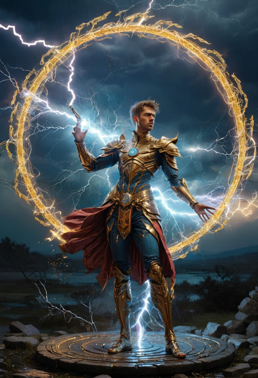 Magic Circle, Exaggerated energy, fantasy concept art, luminescence, by Michal Kváč, (best quality, masterpiece, Representative work, official art, Professional, Ultra intricate detailed, 8k:1.3)
