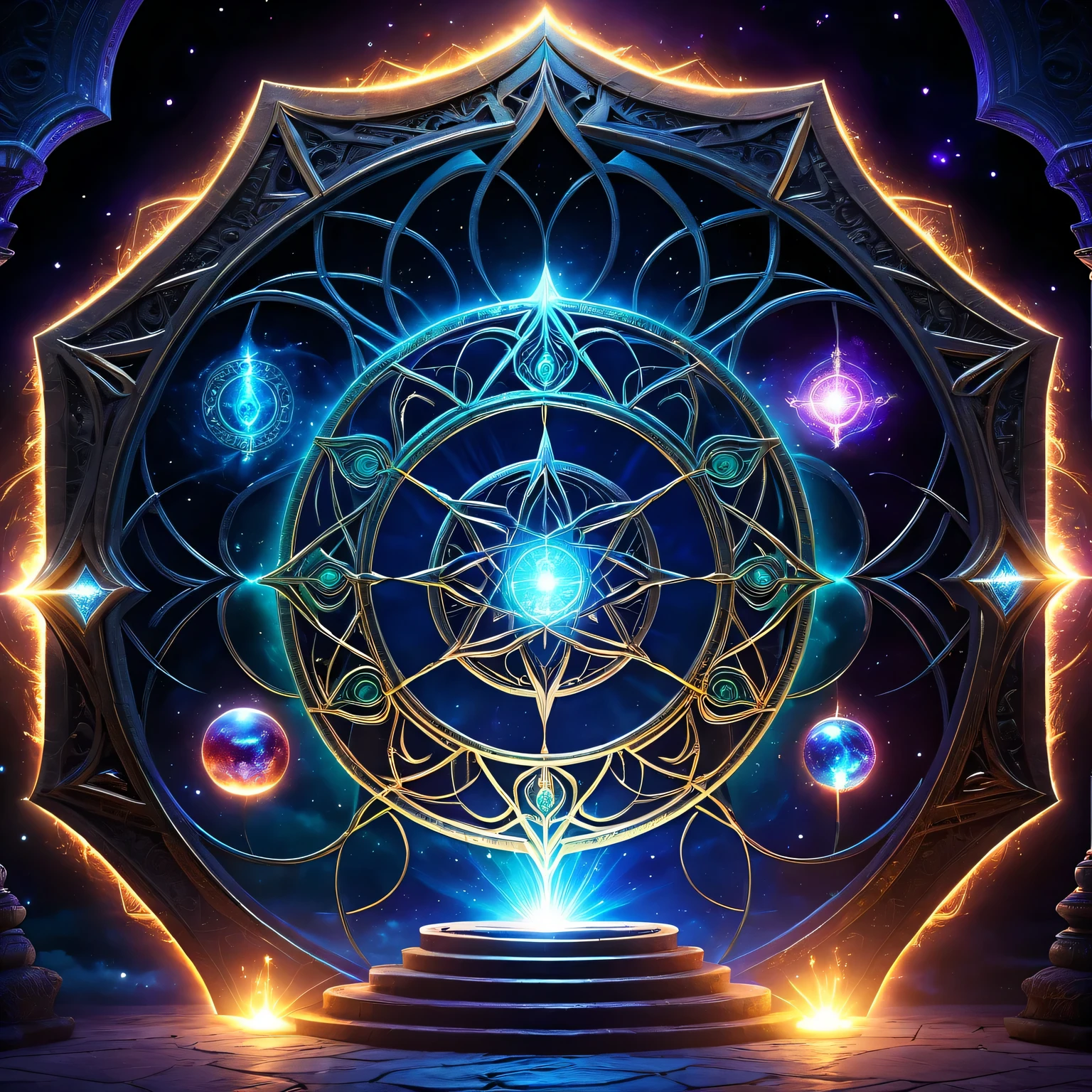 (best quality,4k,8k,high resolution,masterpiece:1.2),Super detailed,(actual,photoactual,photo-actual:1.37),magic circle,hexagon,glowing symbols,dark atmosphere,Mysterious portals,occult symbols,magic door,Magic pattern,flashing lights,The Realm of the Magician,ancient spell,fascinating ceremony,magic energy,flattering design,magical aura,Otherworldly dimensions, Arcane power,mysterious light,magic elements,Cosmic forces,ethereal beauty,powerful enchantment,luminous mark,mysterious charm,Supernatural atmosphere,esoteric symbols,Hypnotic mode,gate of myth,charming atmosphere,magical vibrations,Spellcasting scene,pure magic,Centuries-old magic spells,Dazzling light effects,Mystical rituals,mysterious power,Cross-dimensional connections,transcendental state,magical world,Dimension merge,Magic and Mystery