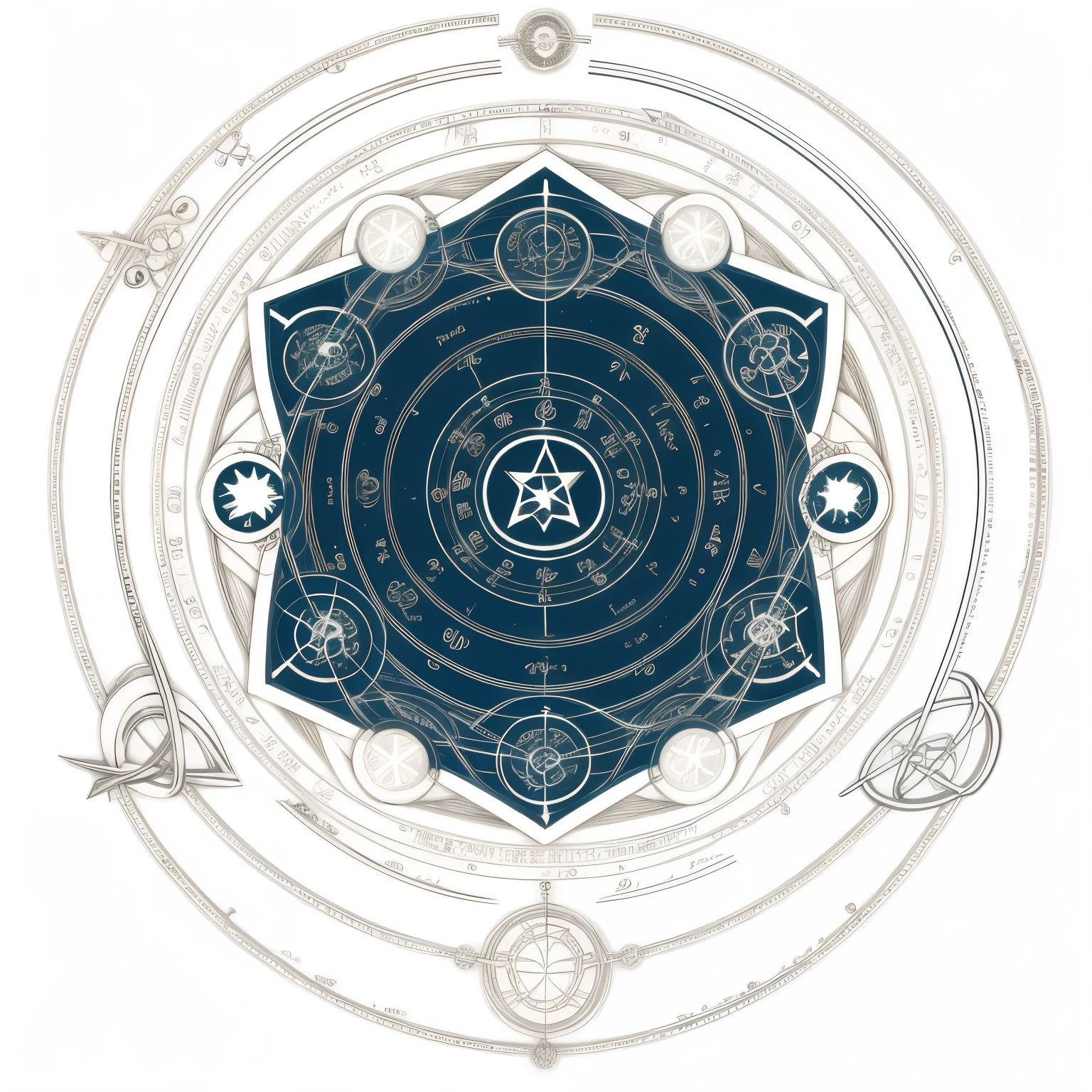 nvjobmagiccircle magic summoning circle, various symbols, pentagramus, white background, intricate
,Magic Circle
