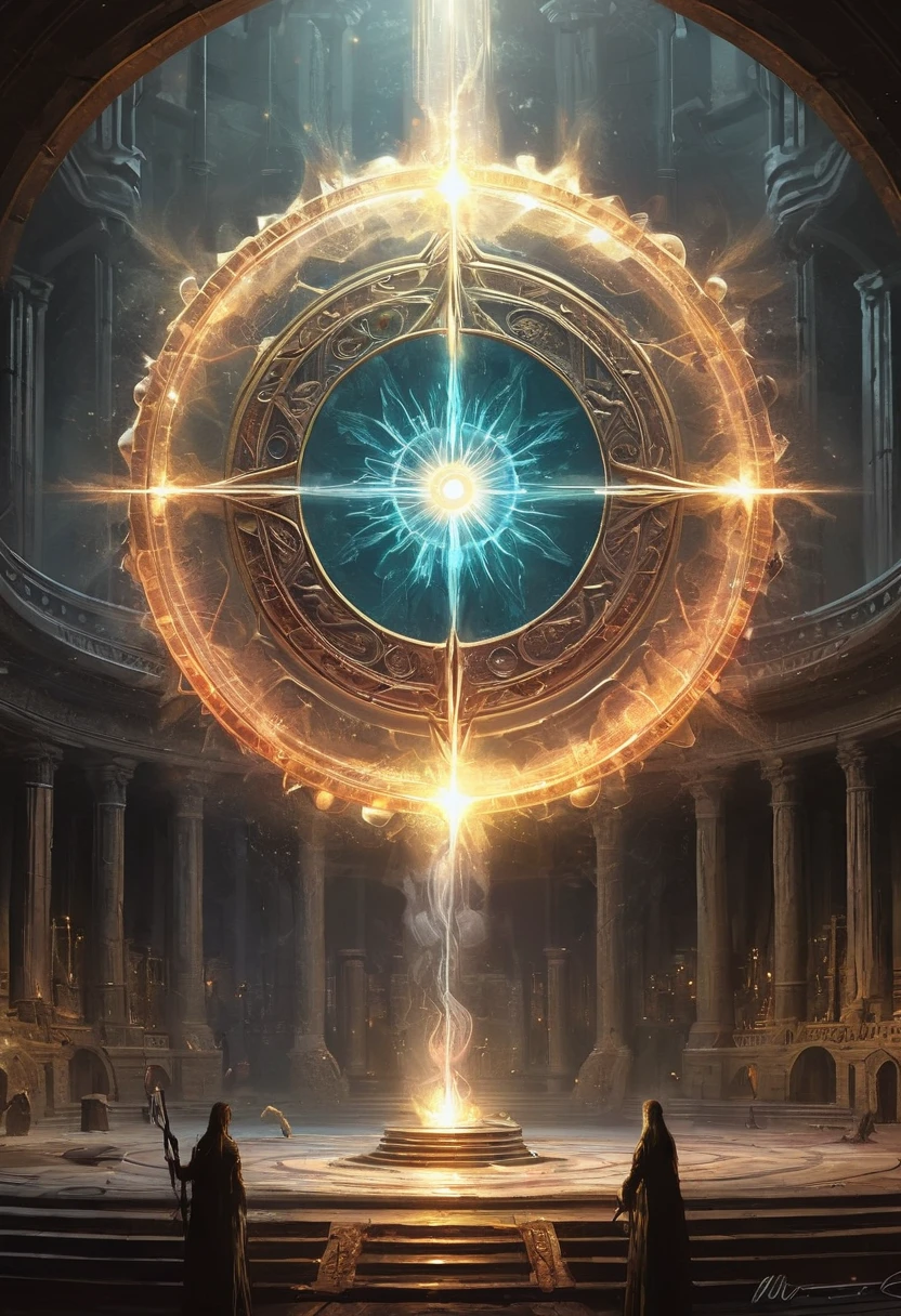 Magic Circle, Exaggerated energy, fantasy concept art, luminescence, by Michal Kváč, (best quality, masterpiece, Representative work, official art, Professional, Ultra intricate detailed, 8k:1.3)