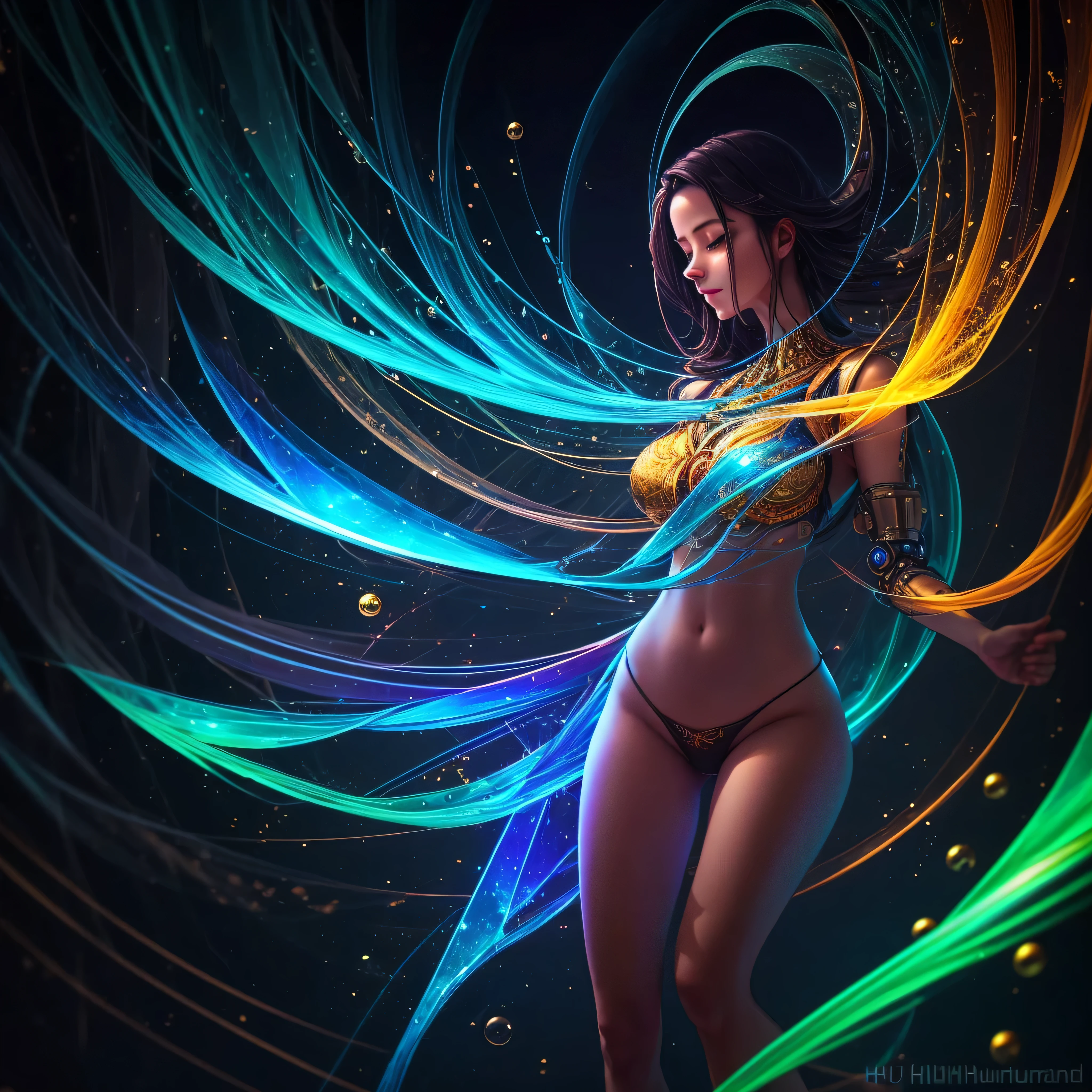 (Full body shot), an extremely detailed photorealistic photograph of a very beautiful Caucasian Woman With Dark Hair And Rainbow Plasma Wings, Gorgeous Ethereal Rainbow Glowing Presence Of Absolution And Fantastical Force Floating In Her Hands, Channeling Through Her All Around Her Physically Manifesting Life. Magnificent Masterpiece, Limitless, Vivid Lighting, Vibrant Bioluminescent Colors Of Love And Light, Floating Particles Of Every Size, Whimsical, Hyper-Imaginative Cybernetic Energies. UHD, DOF, Hyperrealism, Intricately Detailed, visually rich, emotionally confident, detailed environment, fantastical, imaginative, atmospheric, vibrant lighting, uhd, high resolution, photorealistic, intricate max best quality, best detail, Fujifilm XT4, vibrant DSLR colorful hyper HDR epic UHD extremely detailed ultra_high-resolution ultra_high-definition ultra_high-quality saturate reflection, varies multi etc. --v6 --s1000 --c20 --q5 --chaos100