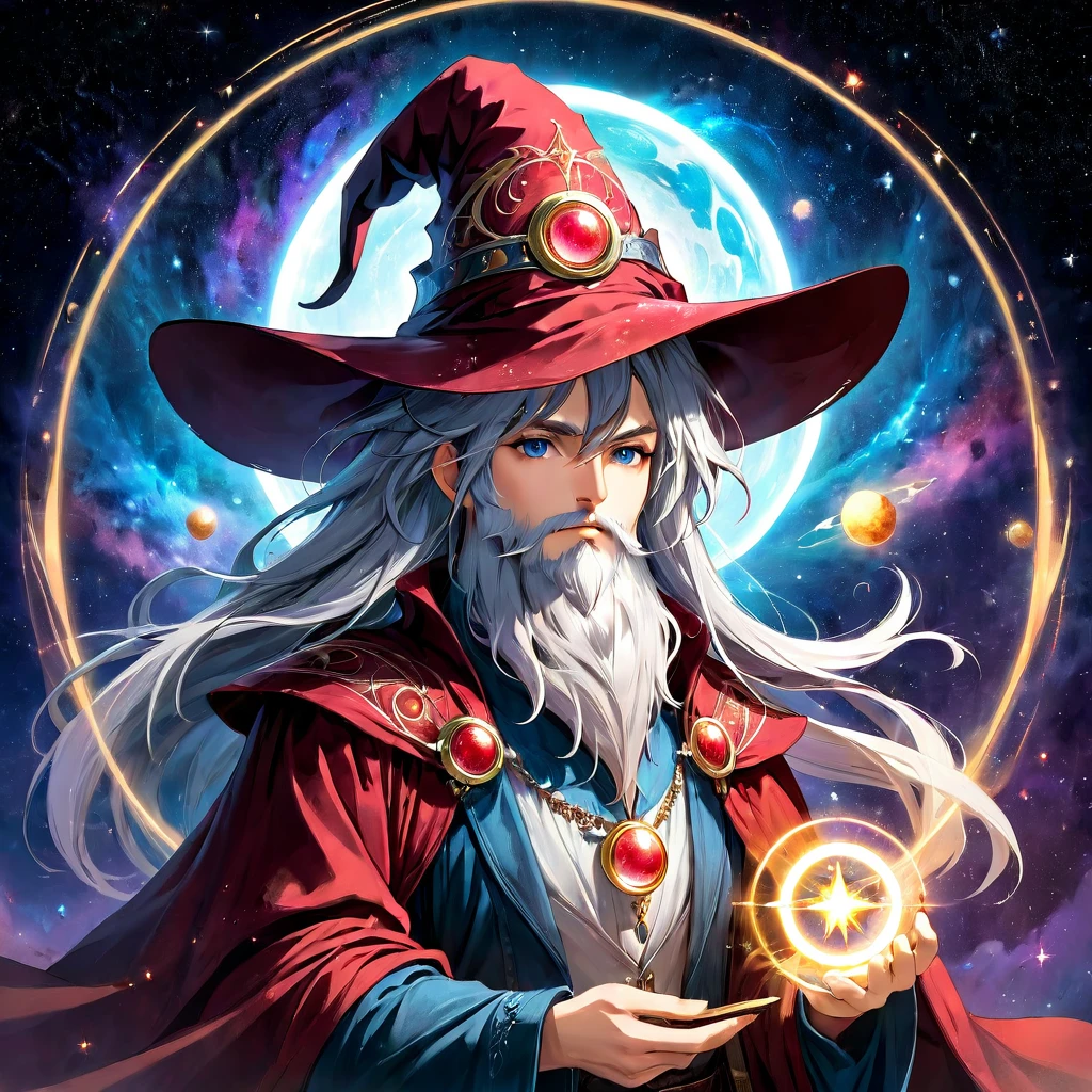 (Magic Circle:1.5), aesthetic, extremely detailed, a tattered wizard's hat, hyperrealistic, hyperdetailed, photorealistic:: incredible composition, amazing depth, meticulously composed, 16k resolution concept art, fantasy :: fantasy magazine cover art, wizard's hat glowing with magic, wizard's hat showing stars and galaxies inside, deep color, ethereal, astral, hyperdetailed, intricately detailed, Unreal Engine, iridescent, twilight, by Arthur Rackham and Beeple and Josephine Wall and Leonid Afremov and Patrice Murciano and Carne Griffiths