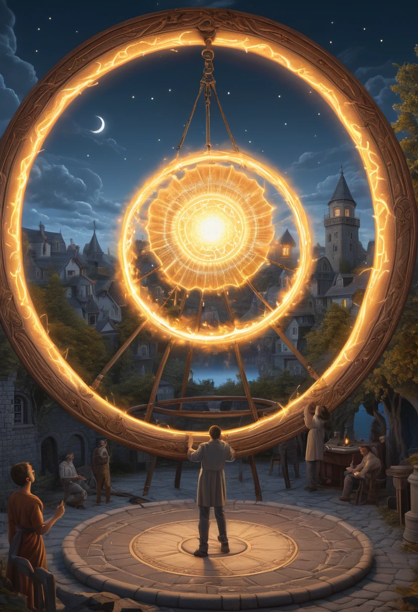 Magic Circle, Exaggerated energy, fantasy concept art, luminescence, by Michal Kváč, (best quality, masterpiece, Representative work, official art, Professional, Ultra intricate detailed, 8k:1.3)